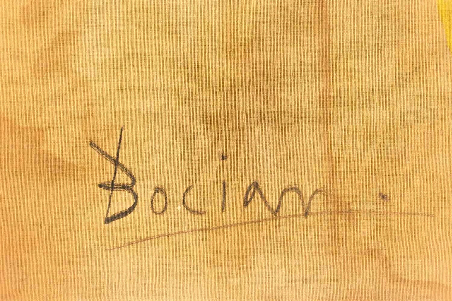 Bocian, Abstract Composition, Mixed Technique on Canvas, 1949 In Fair Condition In Saint-Ouen, FR