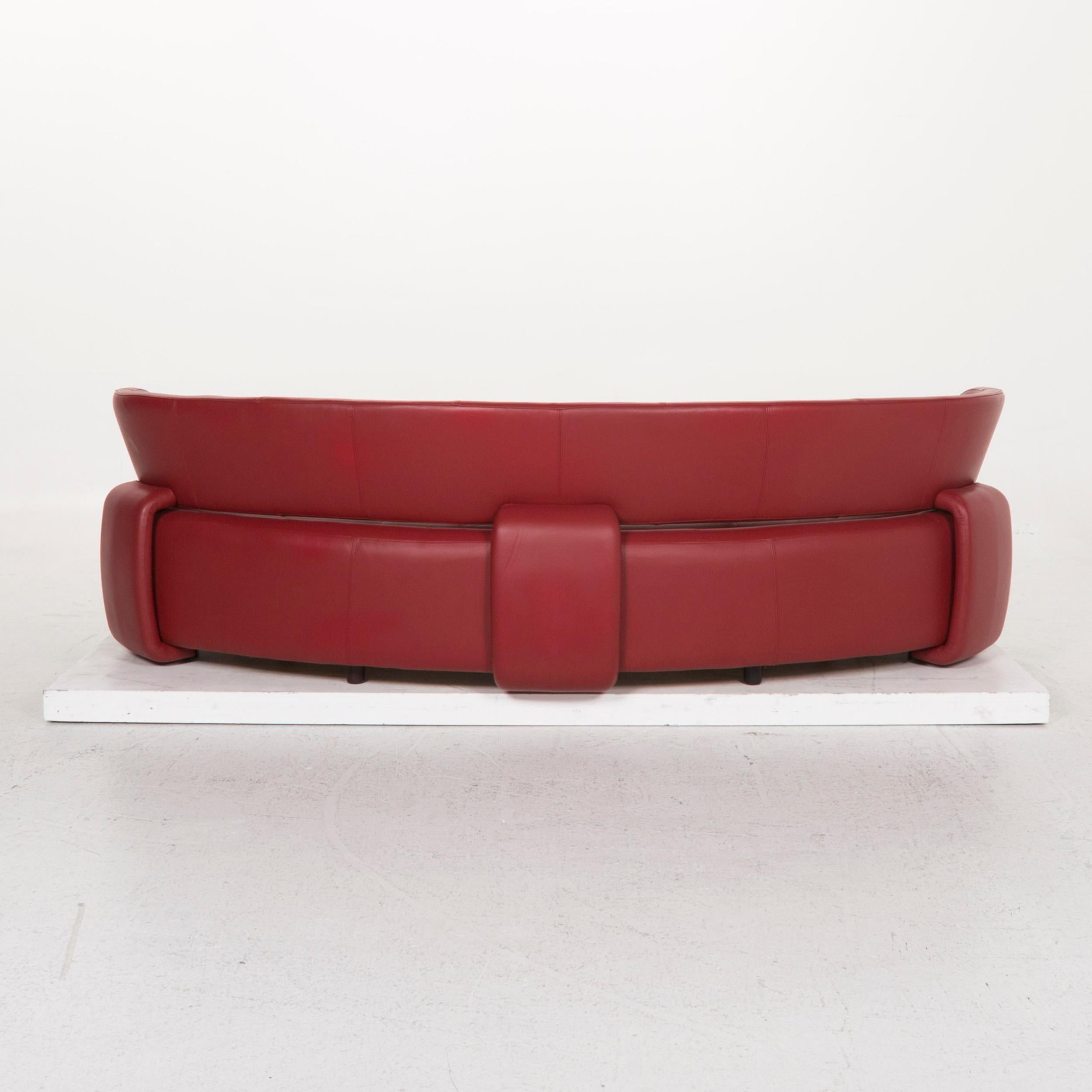 Boconcept Alpha Leather Sofa Red Two-Seat For Sale 5
