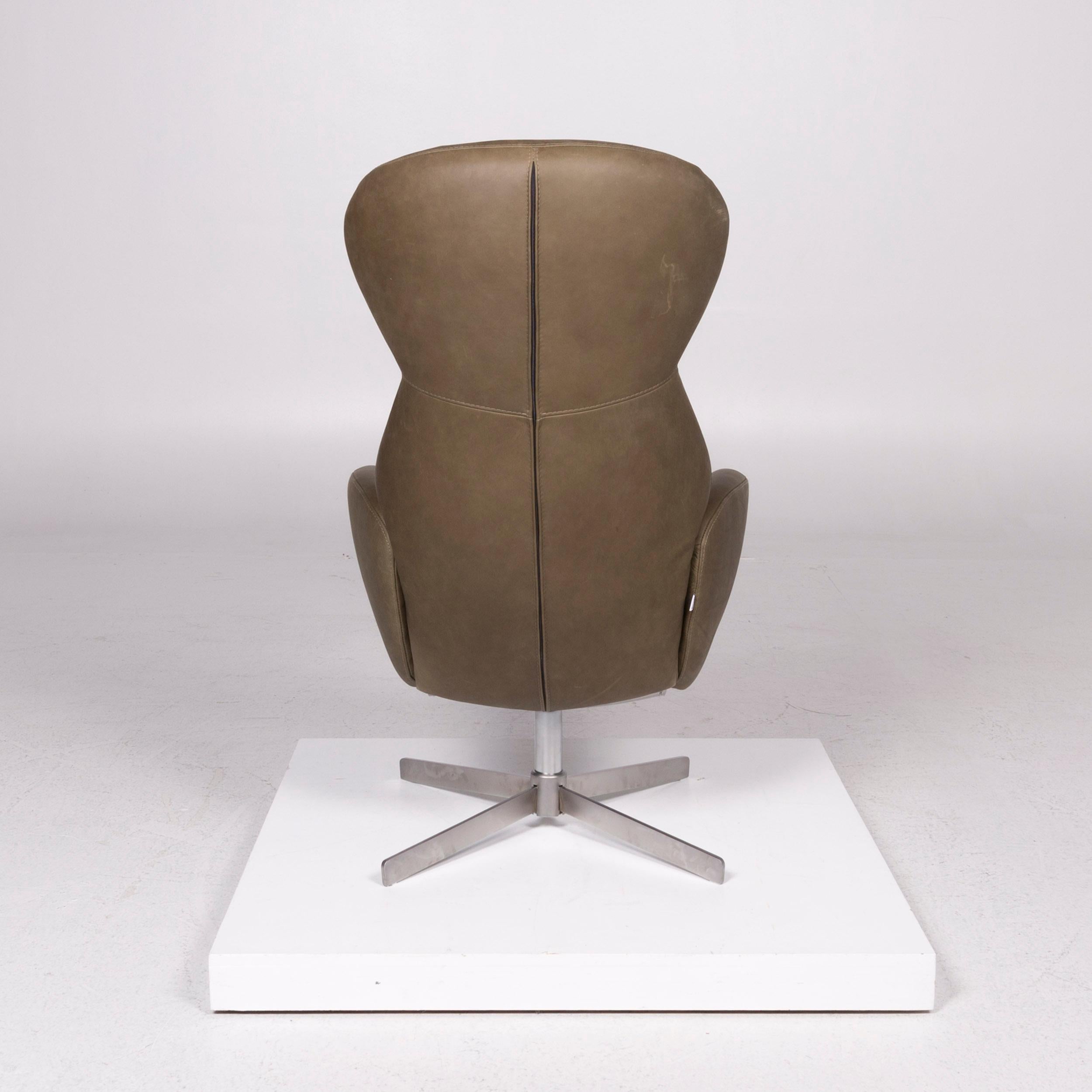 BoConcept Athena Relax Leather Armchair Green 1