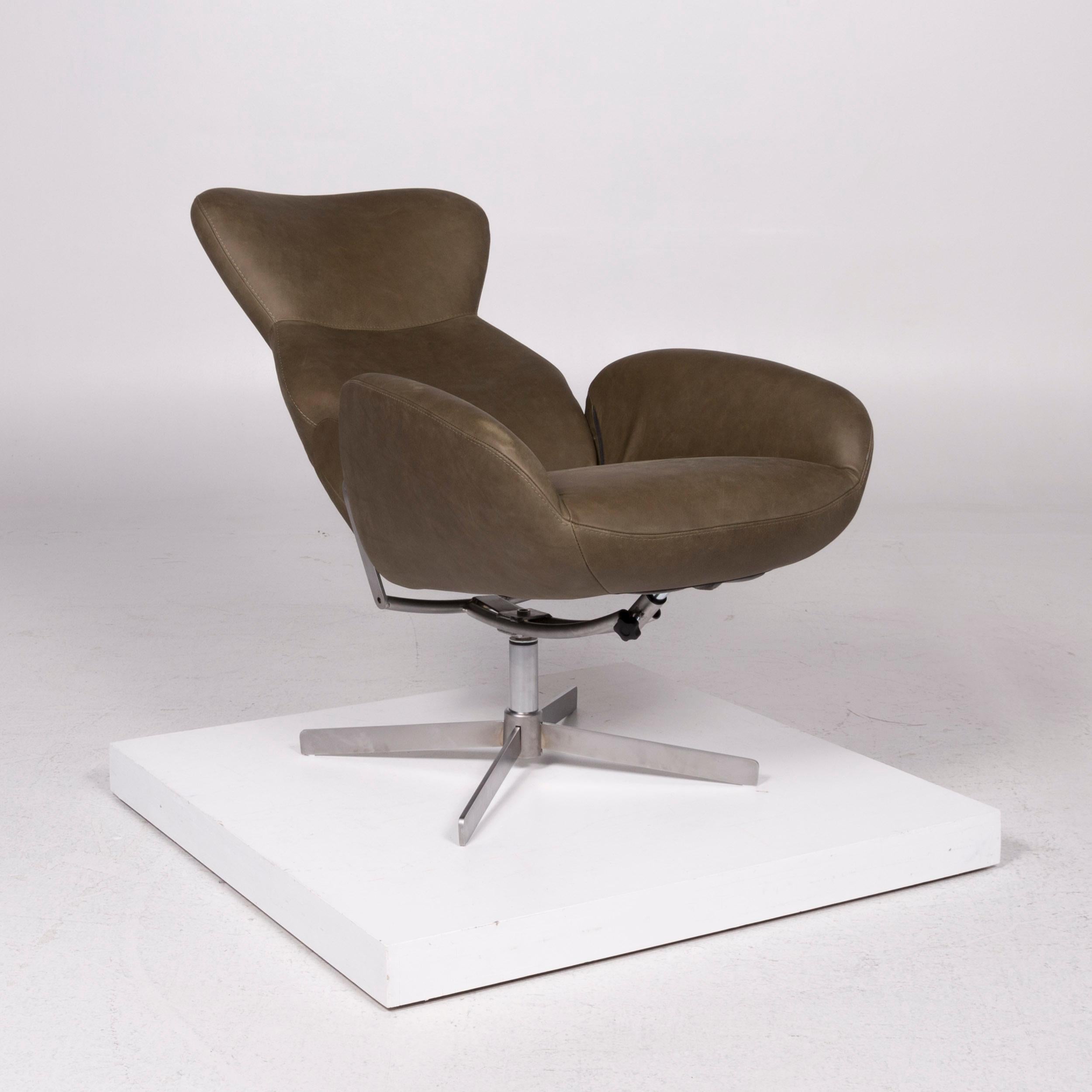 Boconcept Athena Relax Leather Armchair Green For Sale At 1stdibs