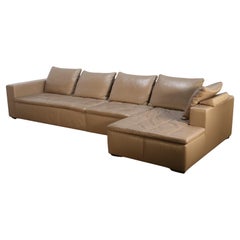 BoConcept Beige Leather Mezzo Sofa
