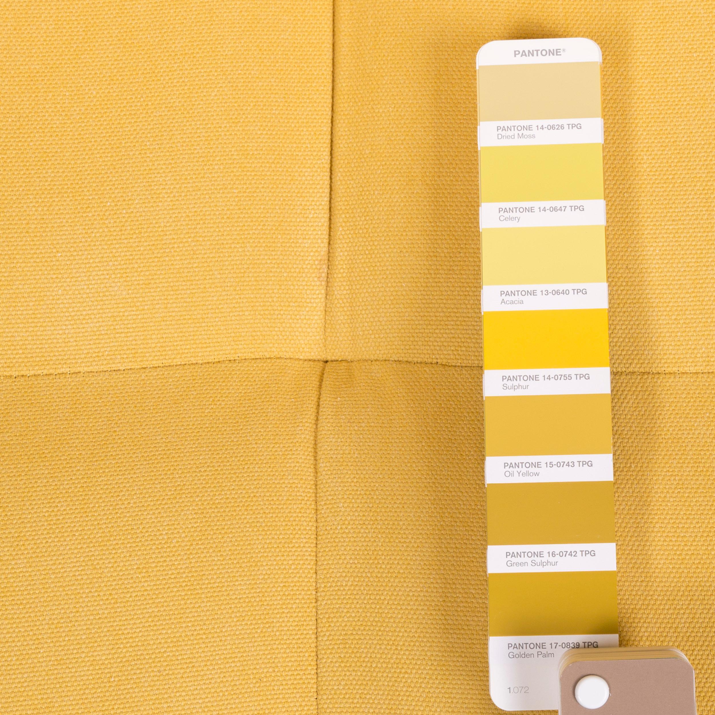 We bring to you a BoConcept Boston fabric armchair yellow.
 

 Product measurements in centimeters:
 

Depth 88
Width 77
Height 114
Seat-height 40
Rest-height 49
Seat-depth 50
Seat-width 52
Back-height 87.

 