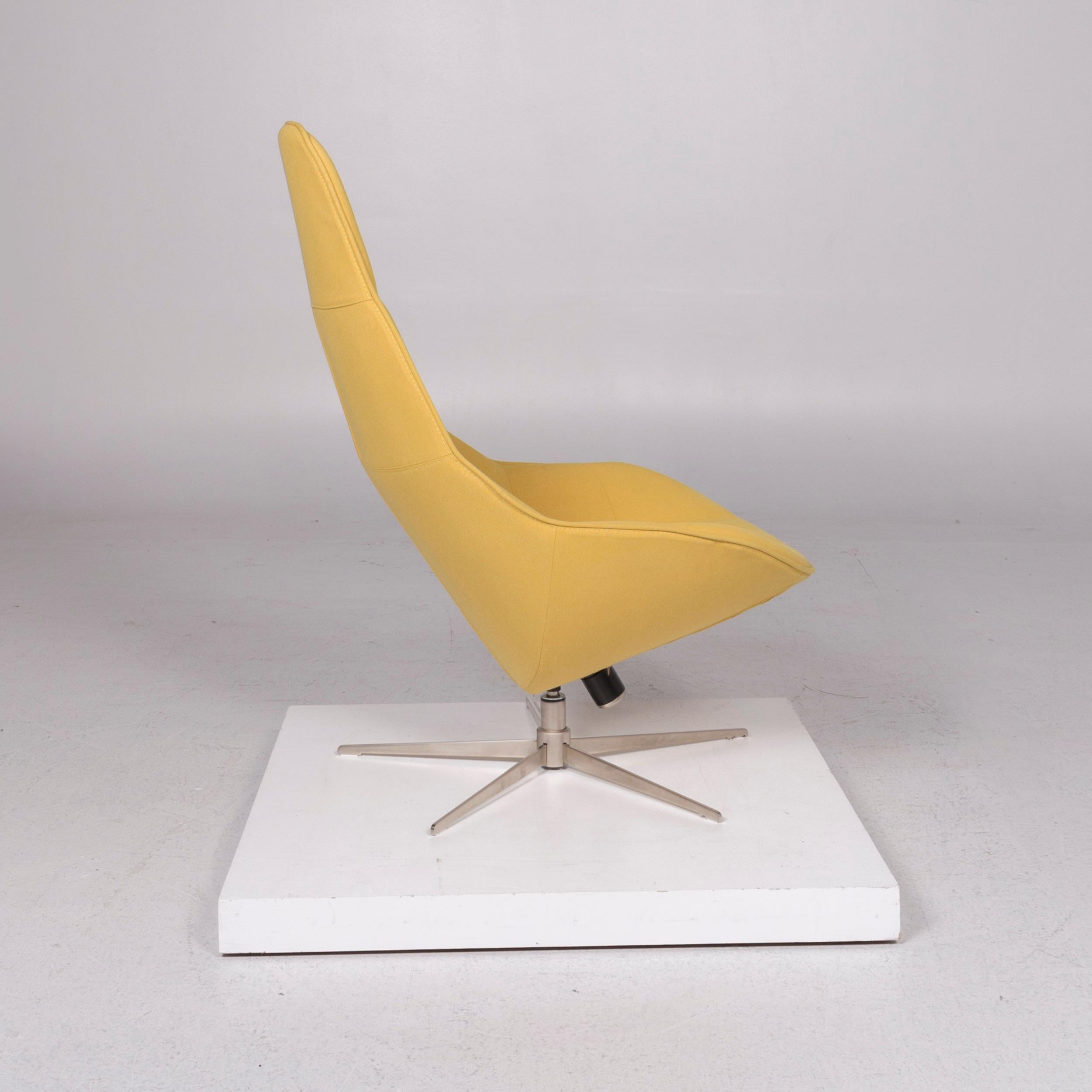 Modern BoConcept Boston Fabric Armchair Yellow