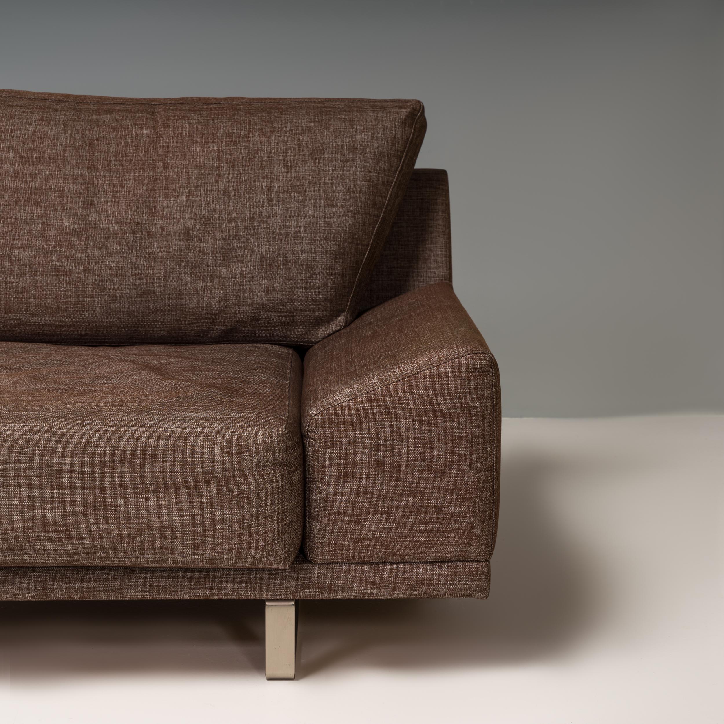 BoConcept Brown Fabric Corner Sofa In Good Condition In London, GB