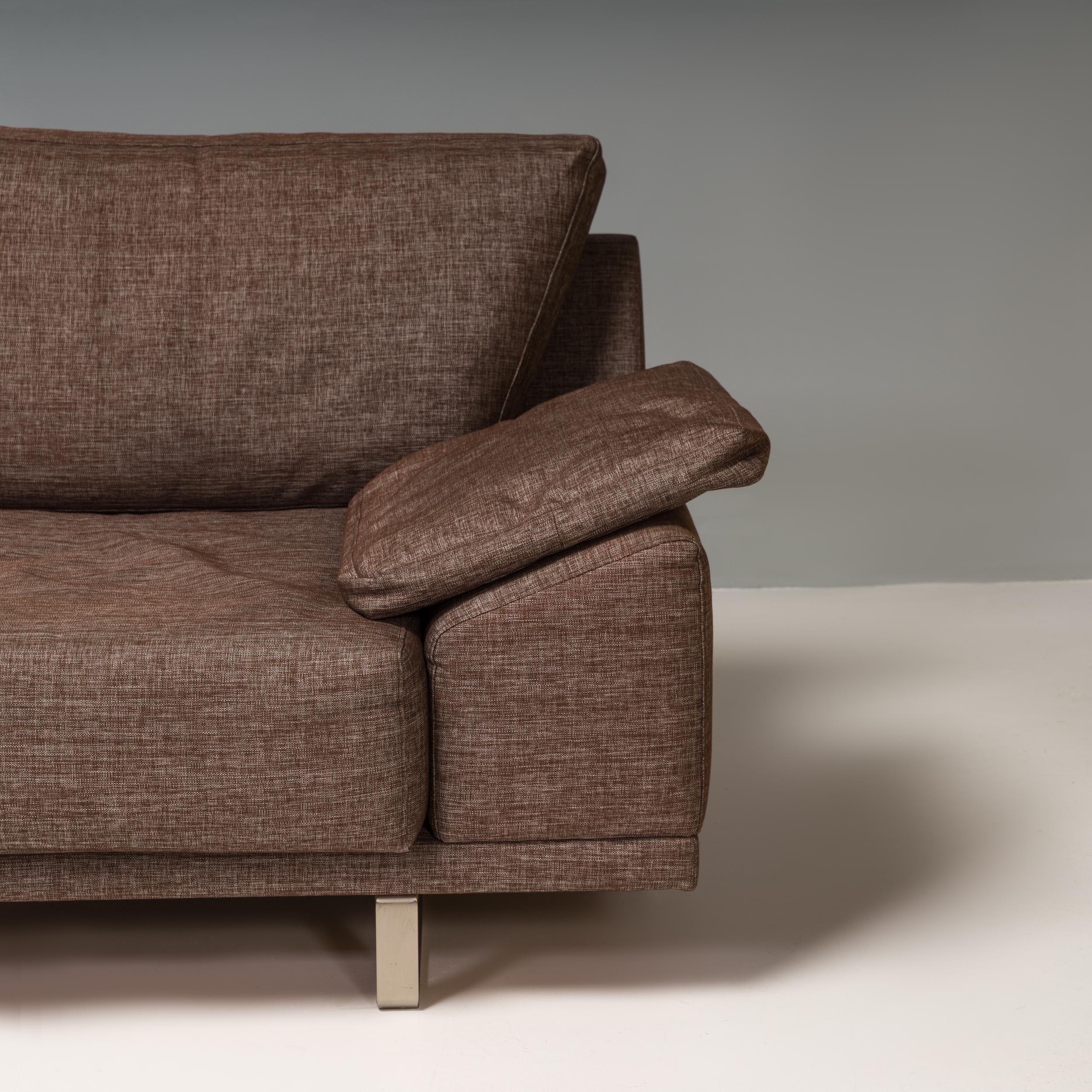 Contemporary BoConcept Brown Fabric Corner Sofa