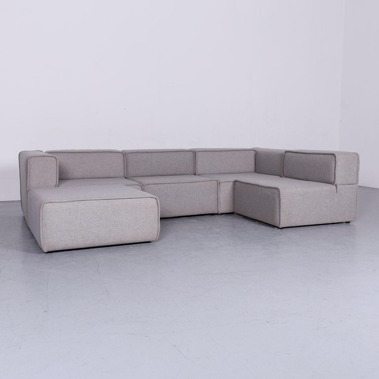 Boconcept Carmo Designer Fabric Sofa Grey Corner Couch