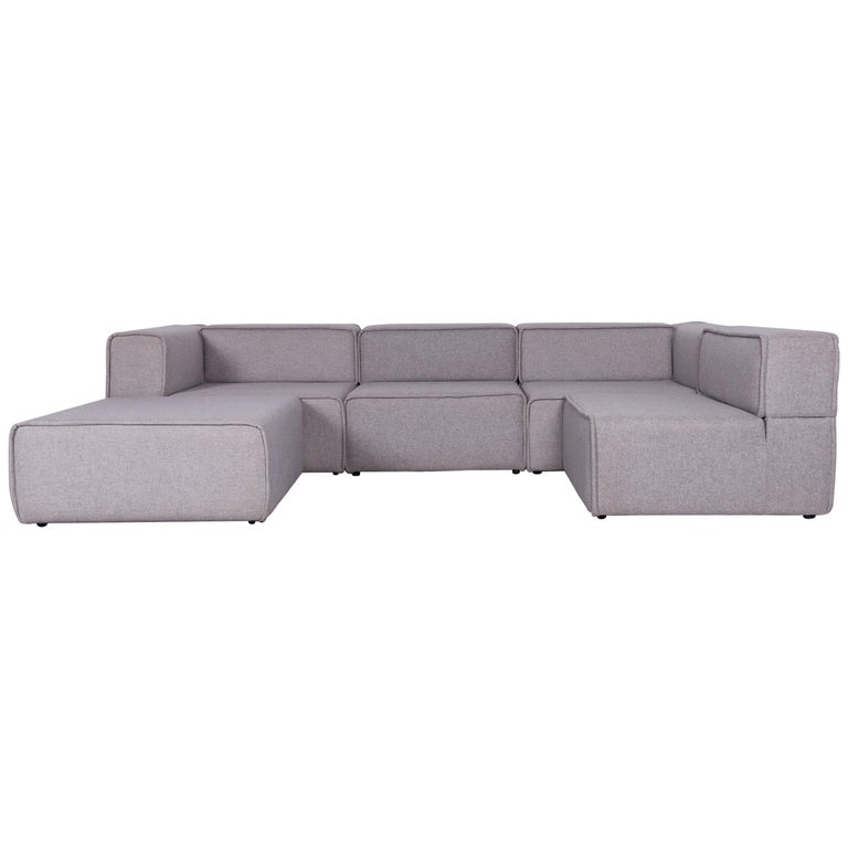 Boconcept Carmo Designer Fabric Sofa Grey Corner Couch