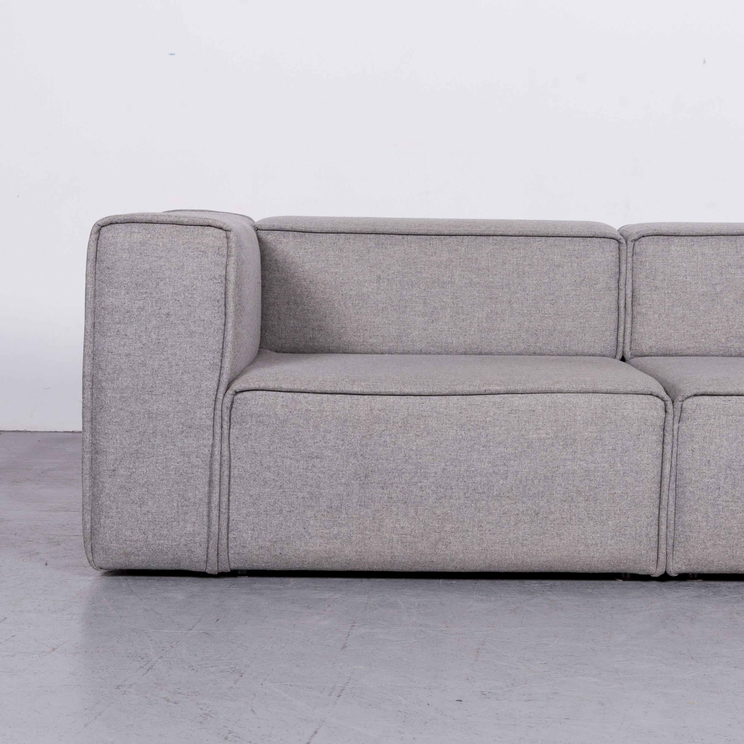 BoConcept Carmo Designer Sofa Grey Grey Three-Seat Couch In Good Condition In Cologne, DE