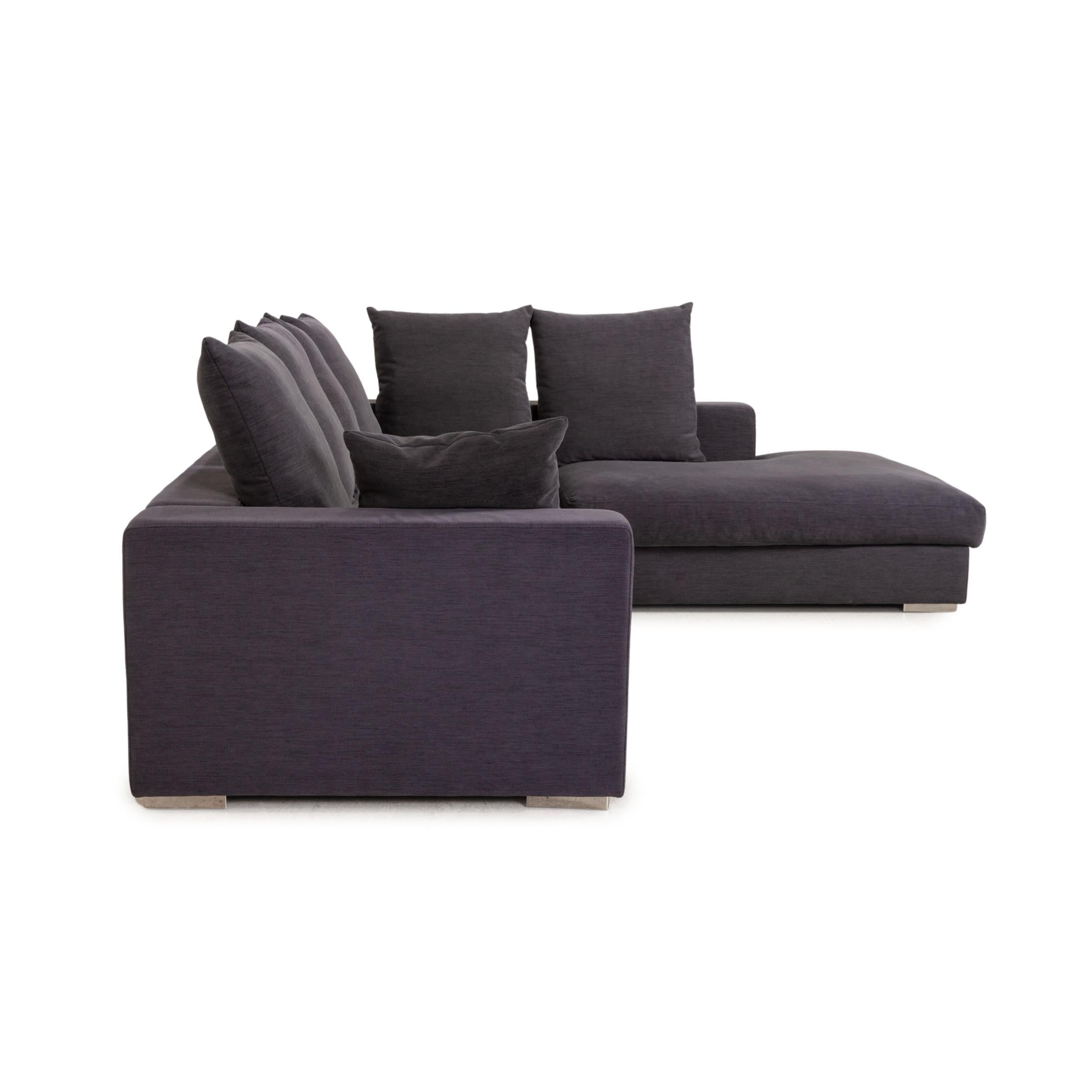 Contemporary BoConcept Cenova Fabric Sofa Dark Gray Corner Sofa Couch