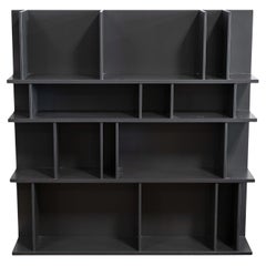 BoConcept Como System Lacquered Charcoal Gray Contemporary Shelving Unit