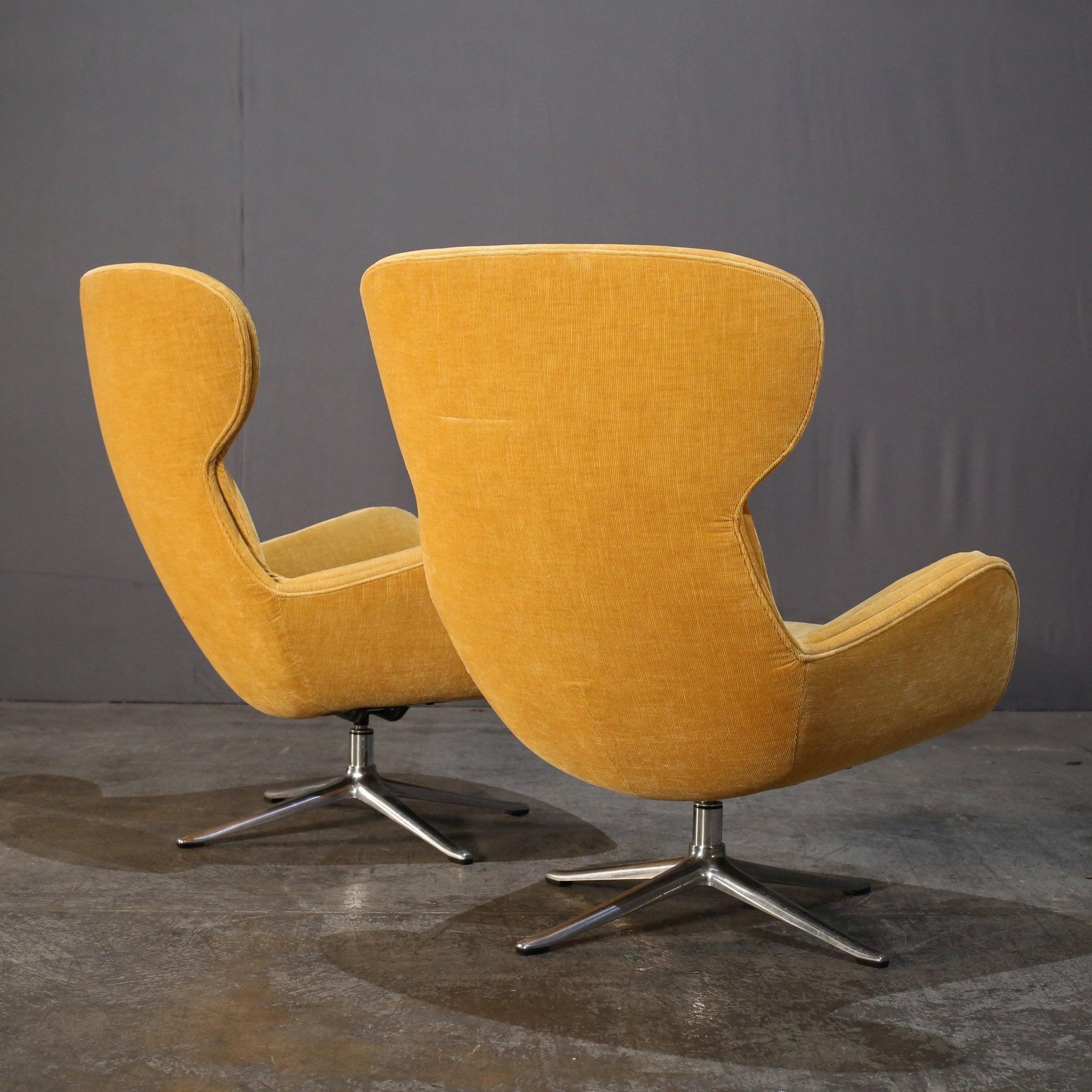 BoConcept Silla de Pana Amarilla Giratoria 4
