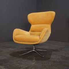 BoConcept Corduroy Yellow Stuhl mit Drehfunktion