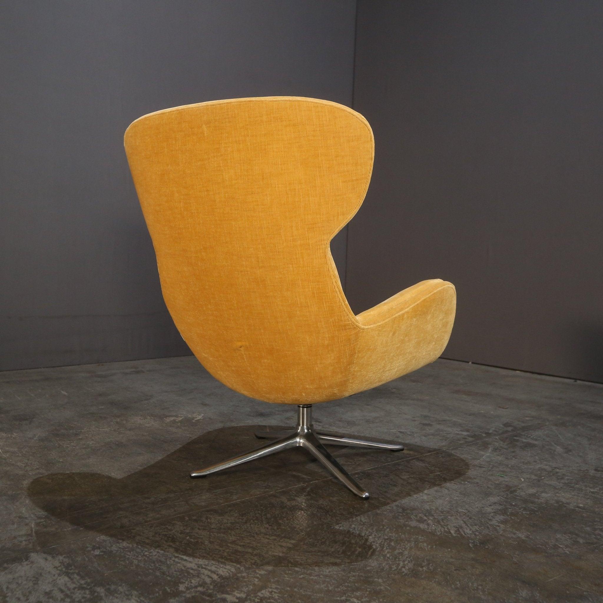 BoConcept Silla de Pana Amarilla Giratoria Moderno