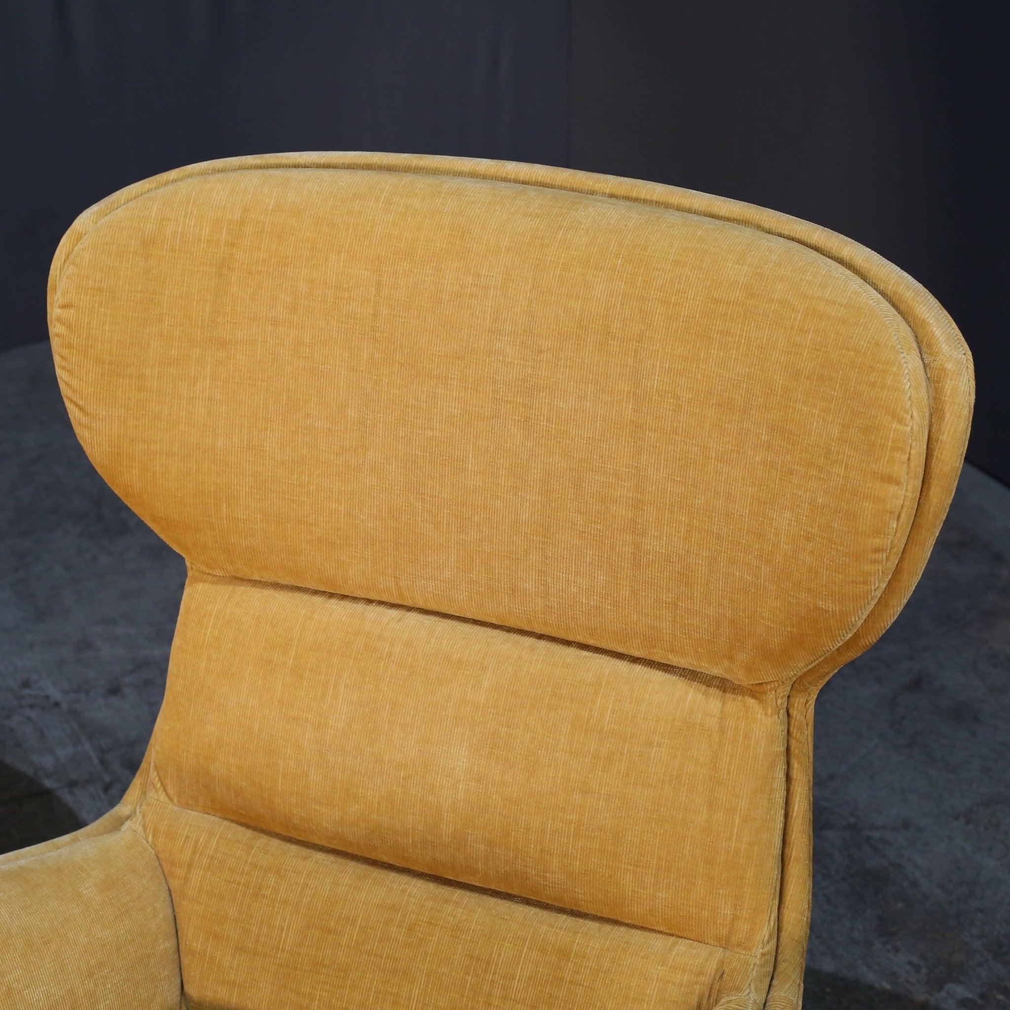 BoConcept Silla de Pana Amarilla Giratoria Danés