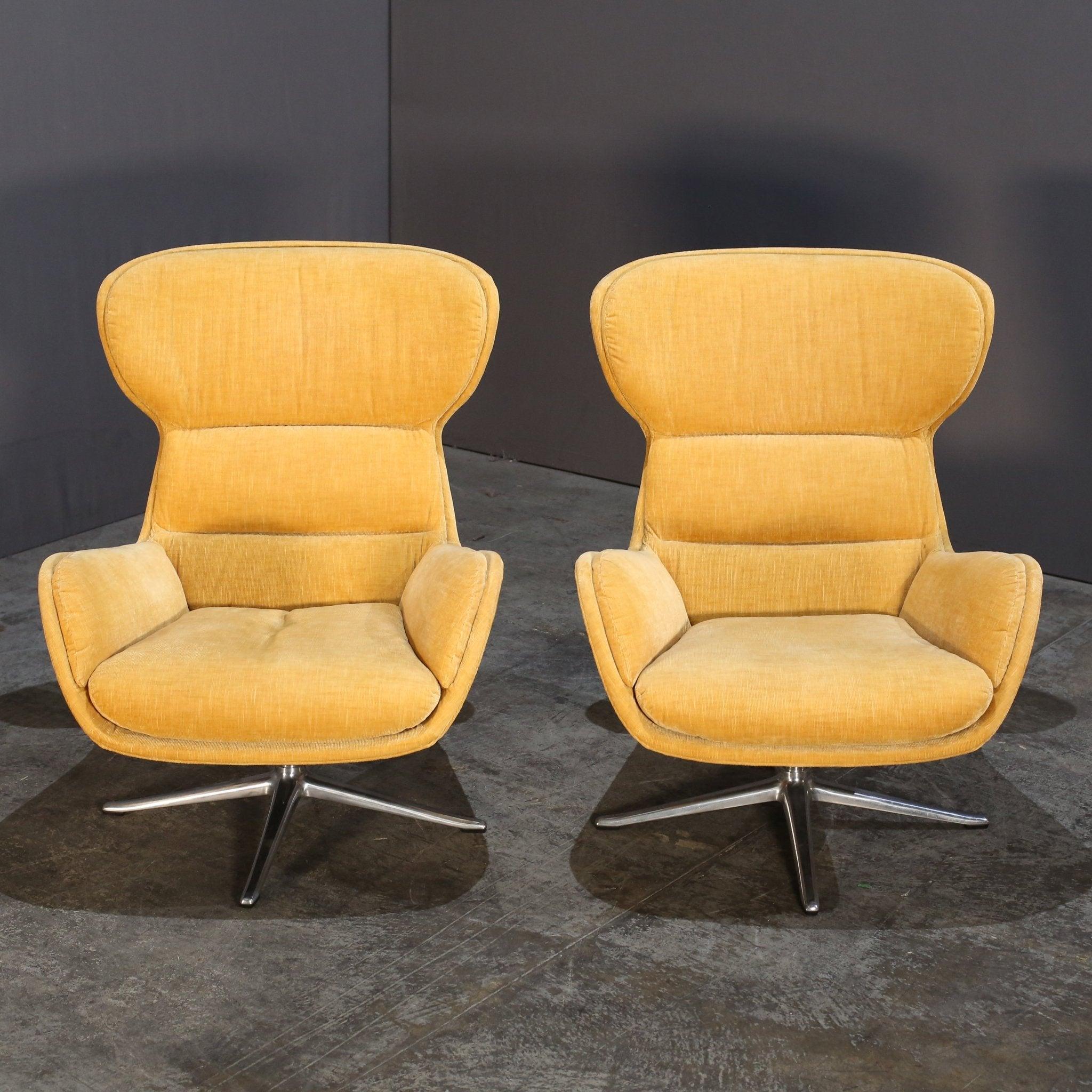 BoConcept Silla de Pana Amarilla Giratoria 2
