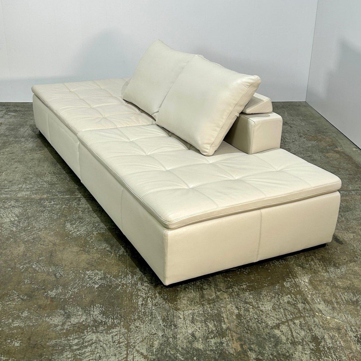 BoConcept Sofá Modular Mezzo de piel color crema, set de 2 Moderno en venta