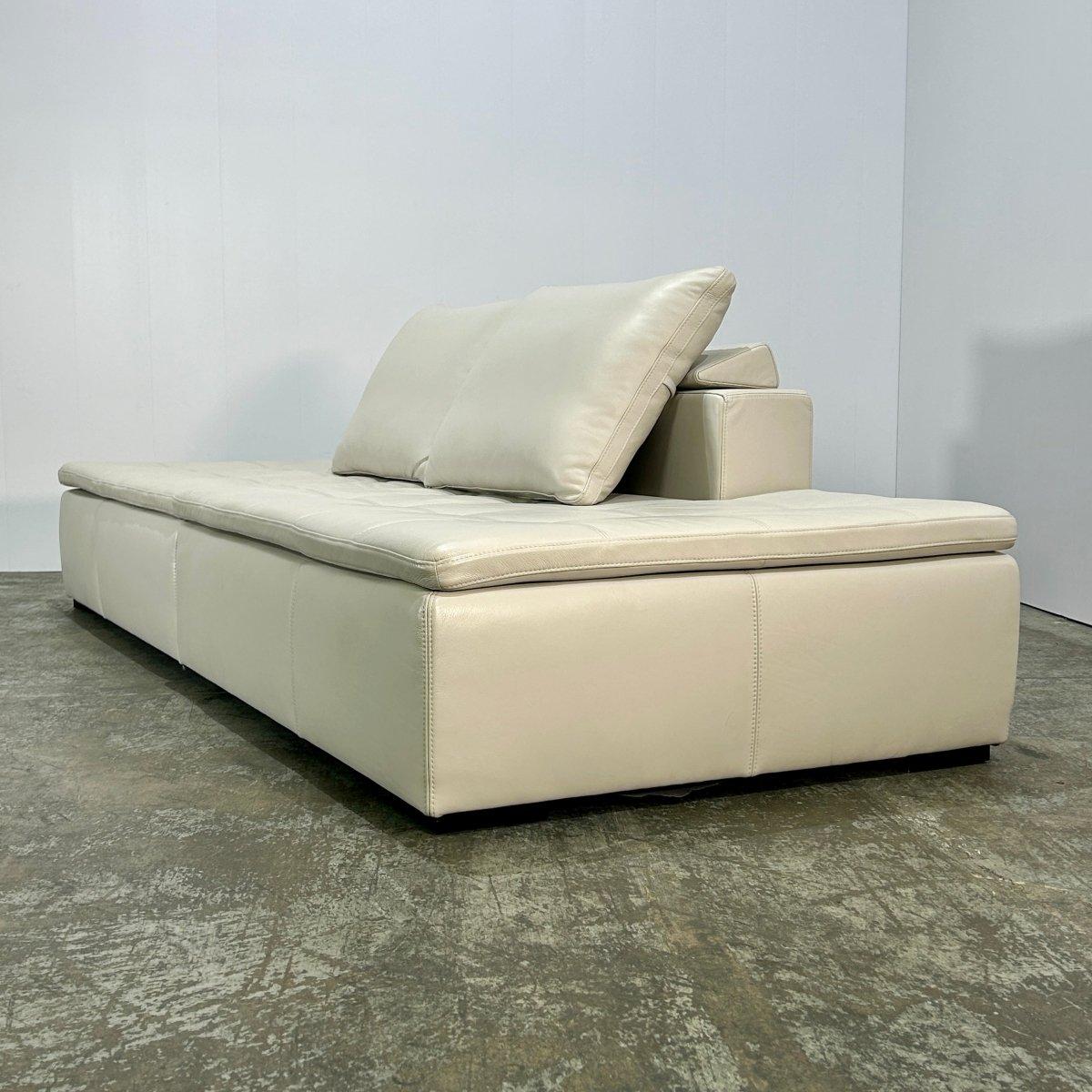 BoConcept Sofá Modular Mezzo de piel color crema, set de 2 Danés en venta
