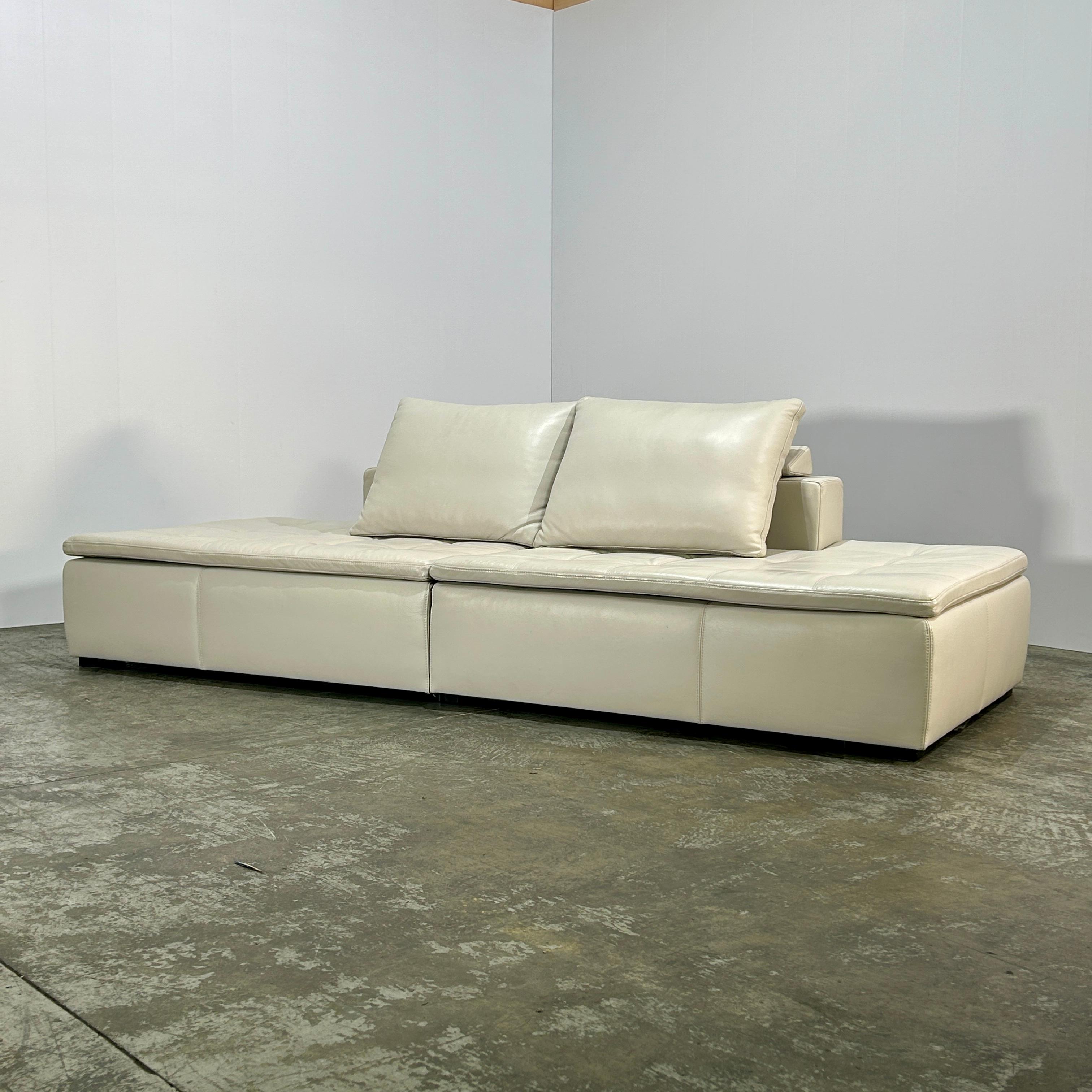 BoConcept Sofá Modular Mezzo de piel color crema, set de 2 Cuero en venta