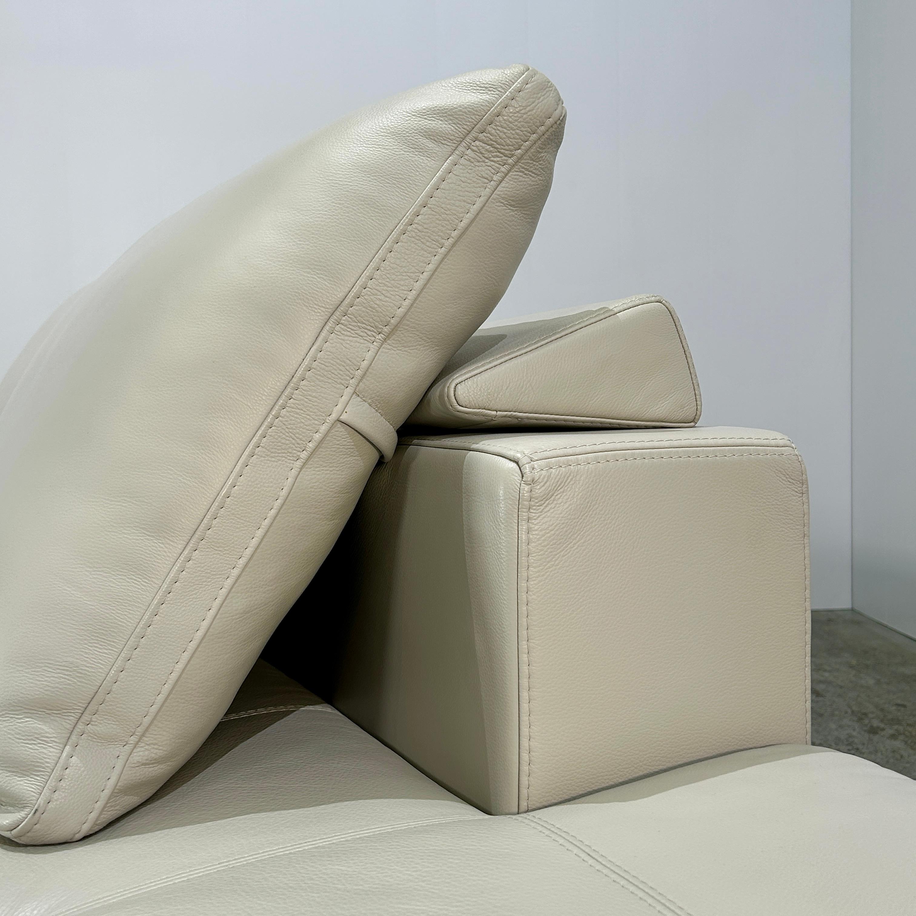 BoConcept Sofá Modular Mezzo de piel color crema, set de 2 en venta 1