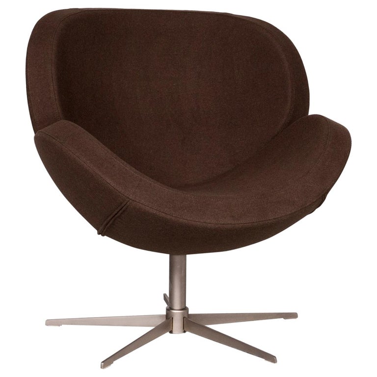 BoConcept Designer Fabric Armchair Brown Swivel Chair at 1stDibs