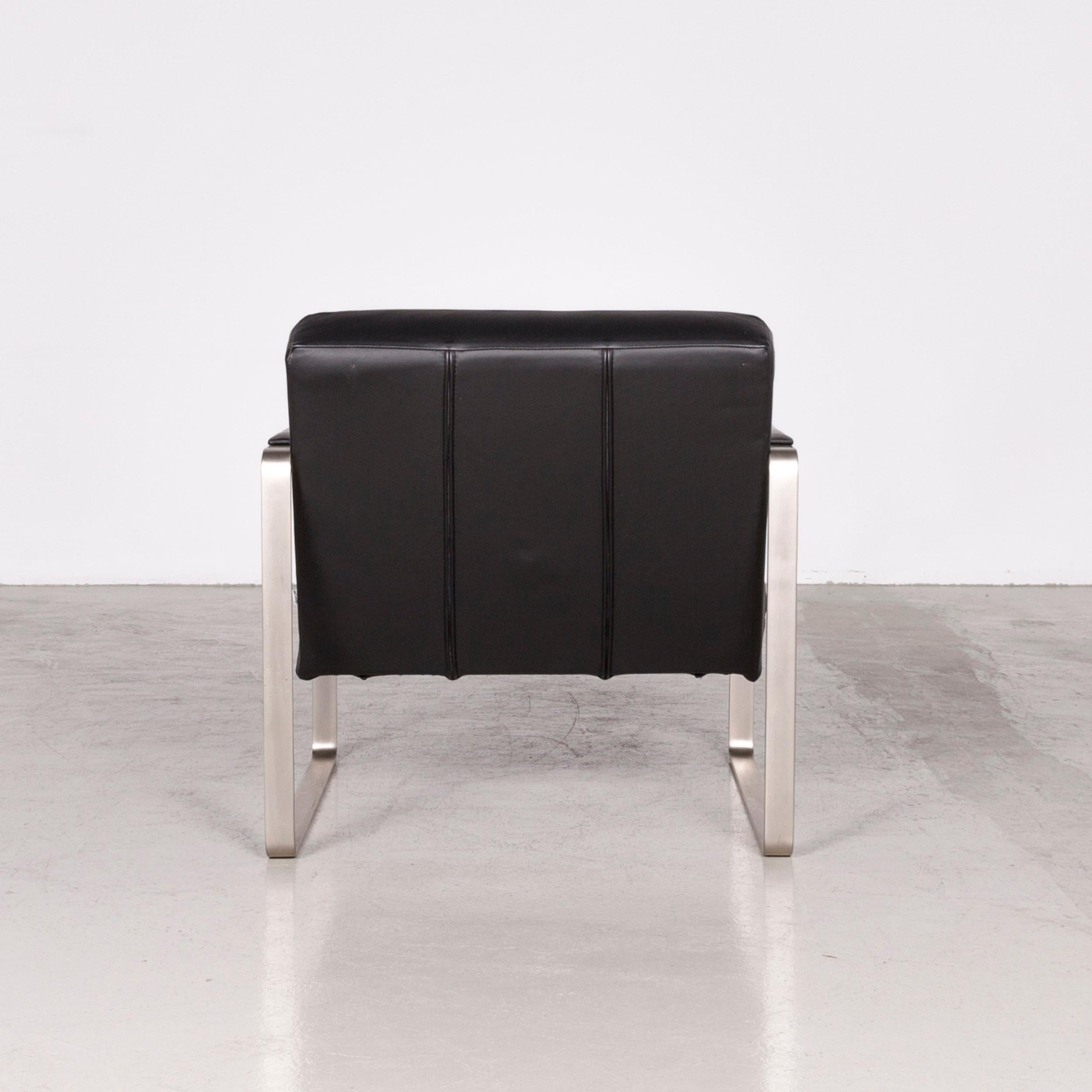 BoConcept Designer Leather Armchair Black For Sale 1