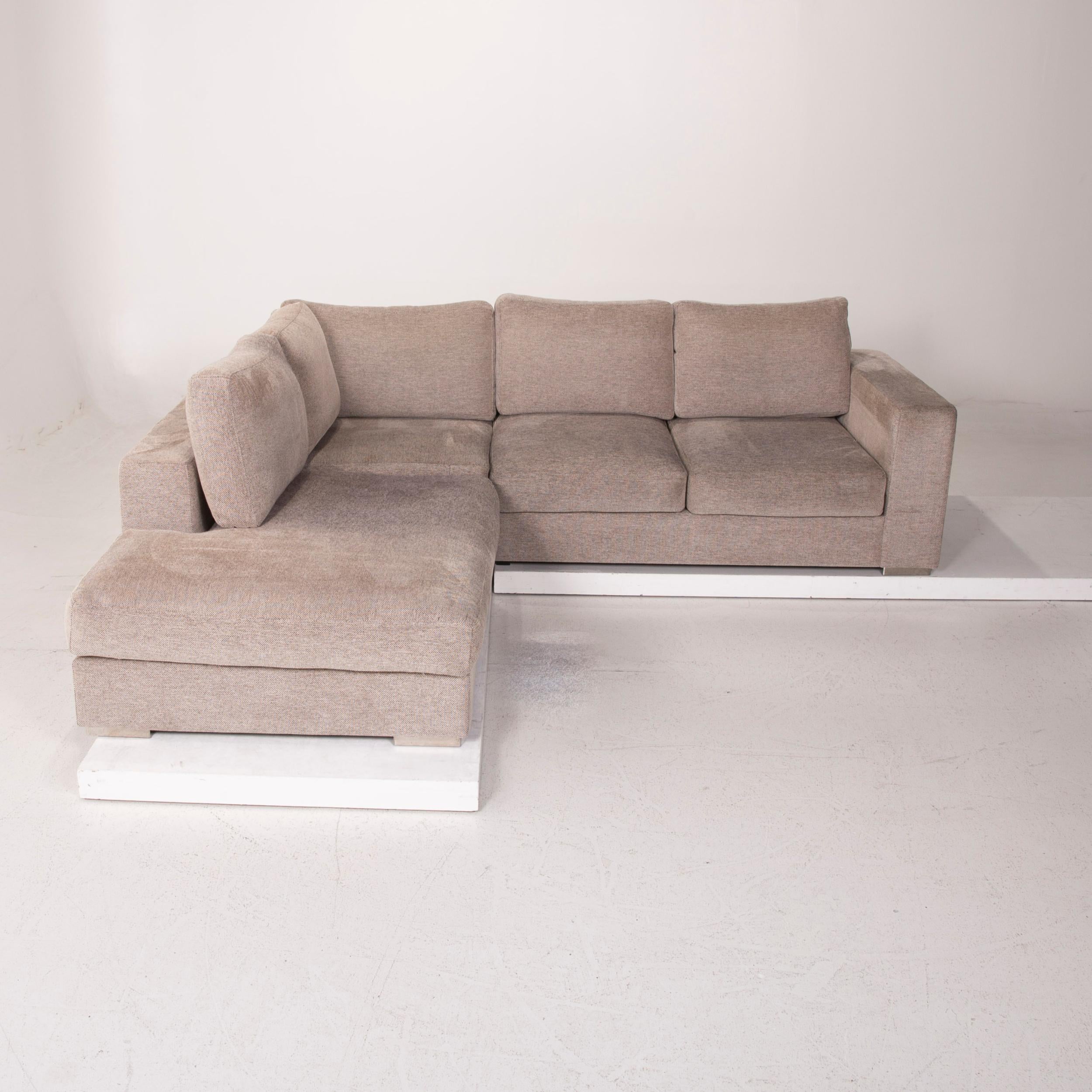 Lithuanian Boconcept Fabric Sofa Beige Corner Sofa For Sale