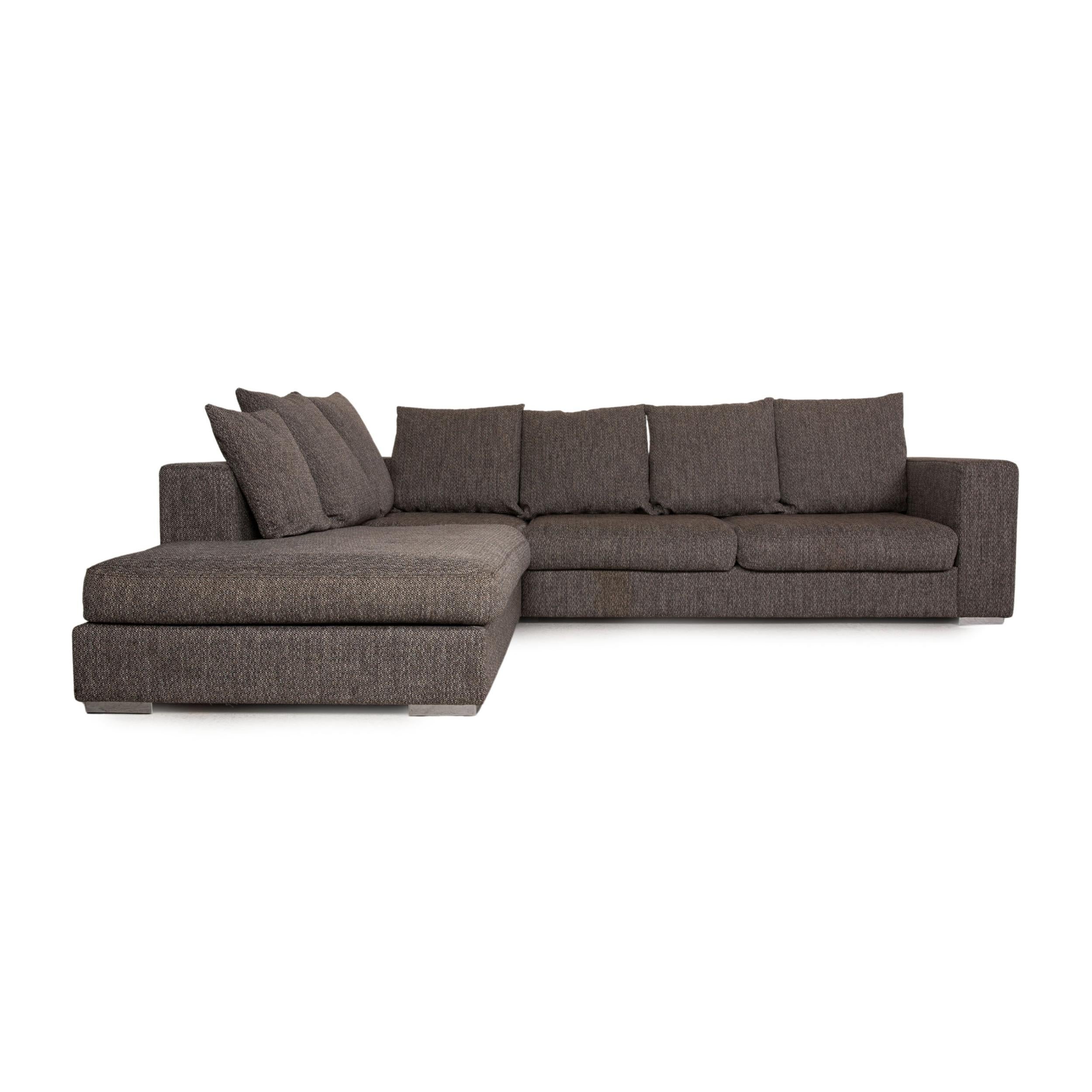 Modern BoConcept Genova Fabric Sofa Gray Corner Sofa Couch For Sale