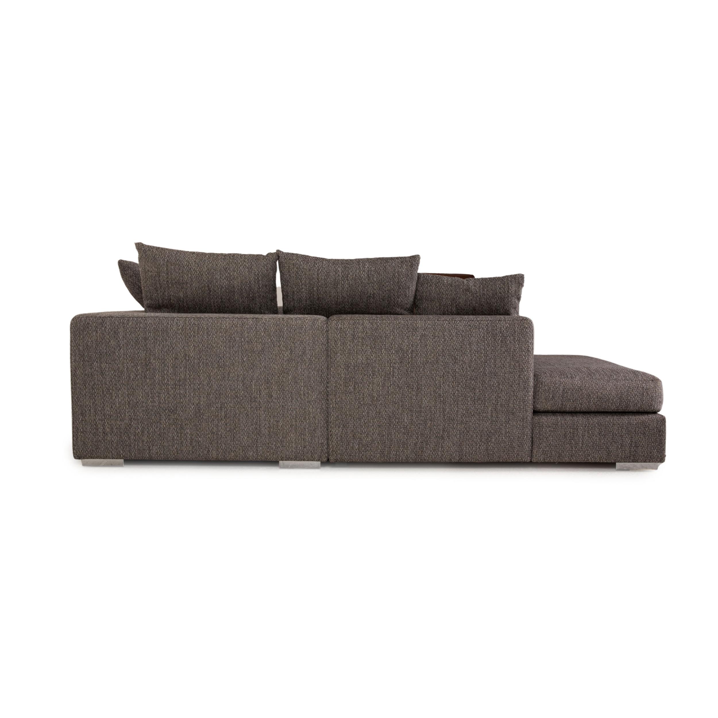 BoConcept Genova Fabric Sofa Gray Corner Sofa Couch In Good Condition For Sale In Cologne, DE