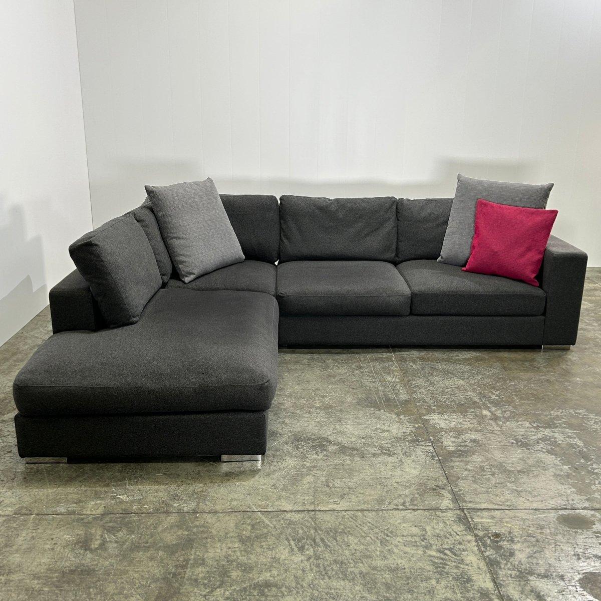 Modern BoConcept Grey Corner Sofa For Sale