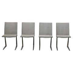 BoConcept Mariposa Esszimmerstühle aus grauem Leder, Vierer-Set BoConcept Mariposa Esszimmerstühle aus grauem Leder, Vierer-Set