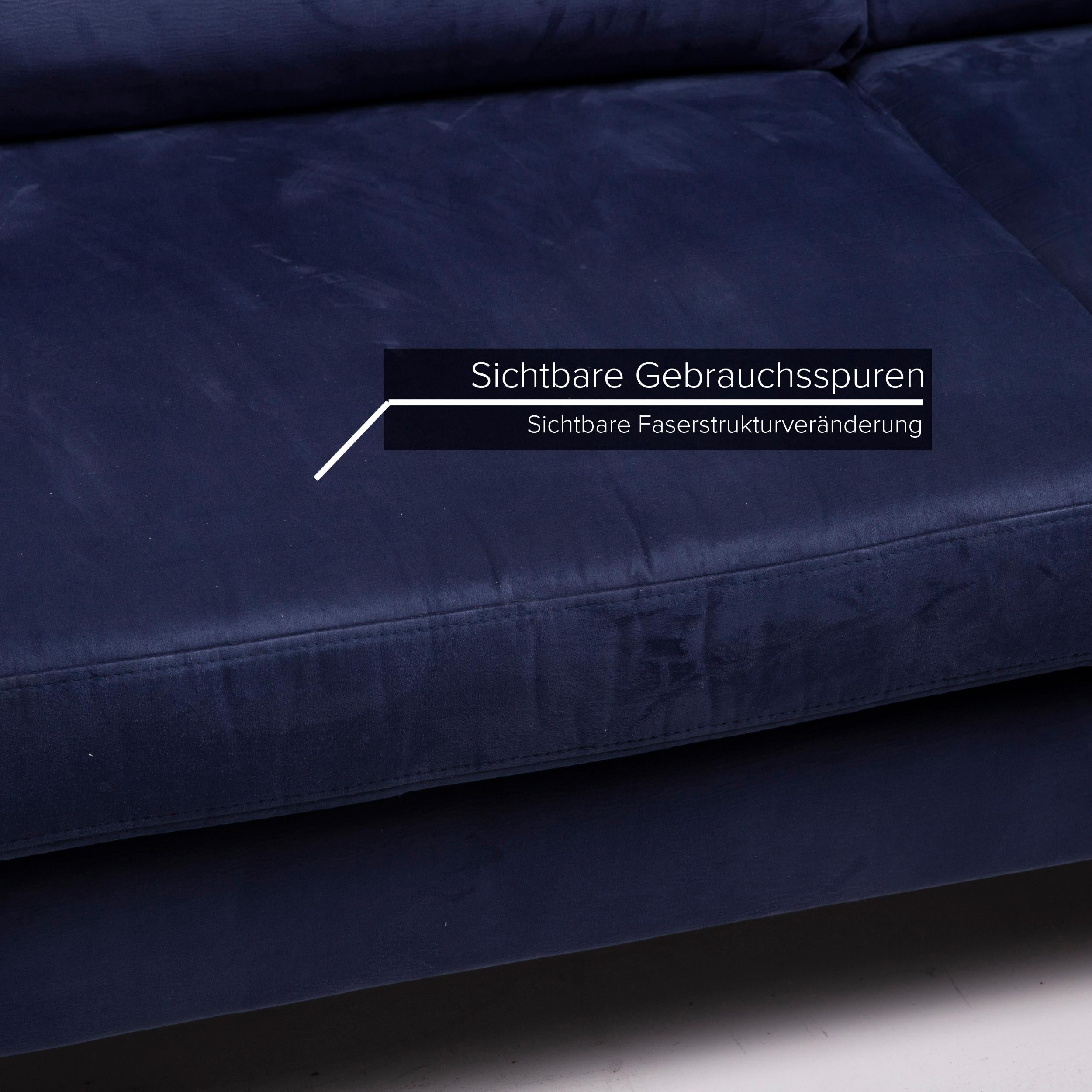 BoConcept Indivi 2 Fabric Sofa Blue Three-Seater In Excellent Condition In Cologne, DE