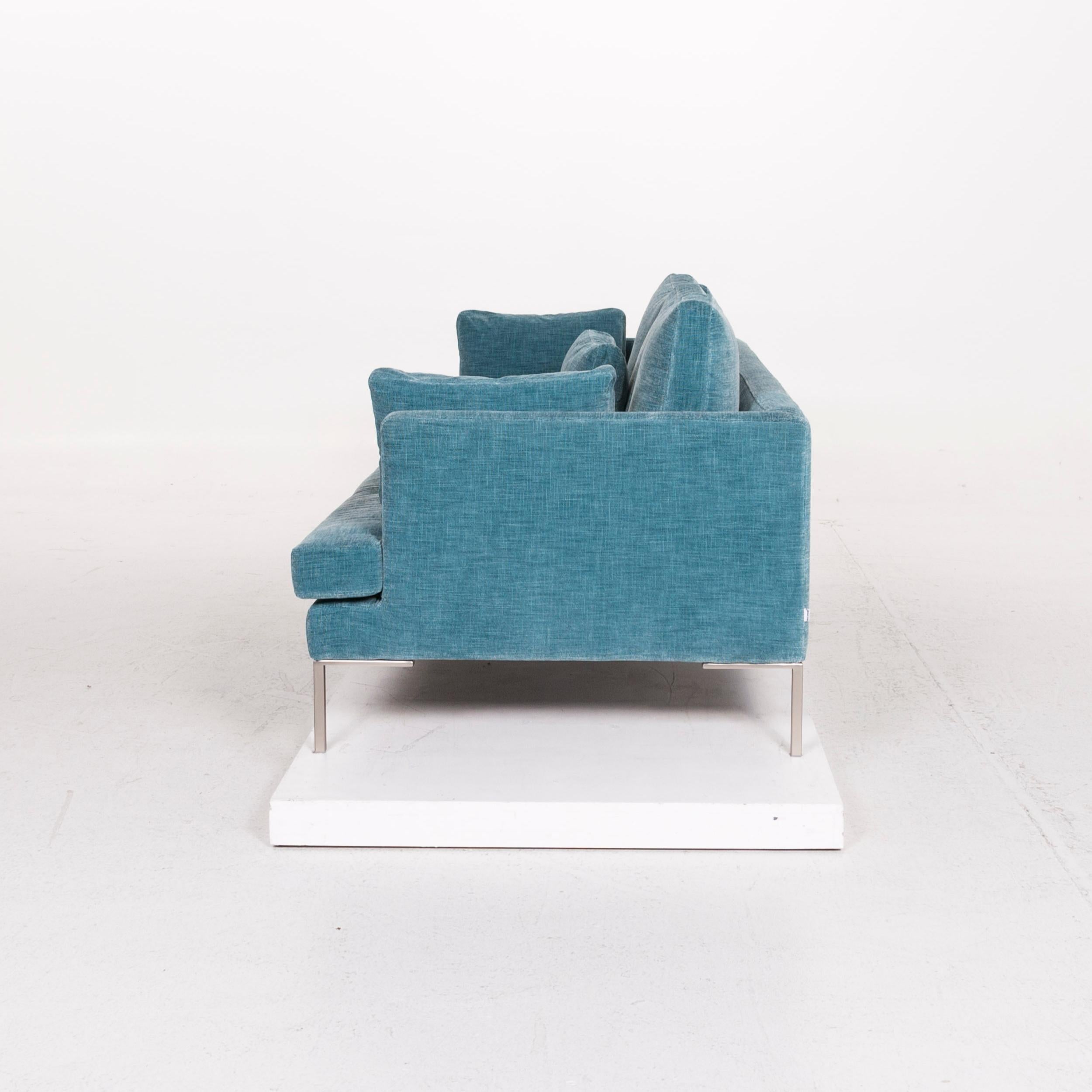 BoConcept Istra Fabric Sofa Blue Three-Seat Couch 1