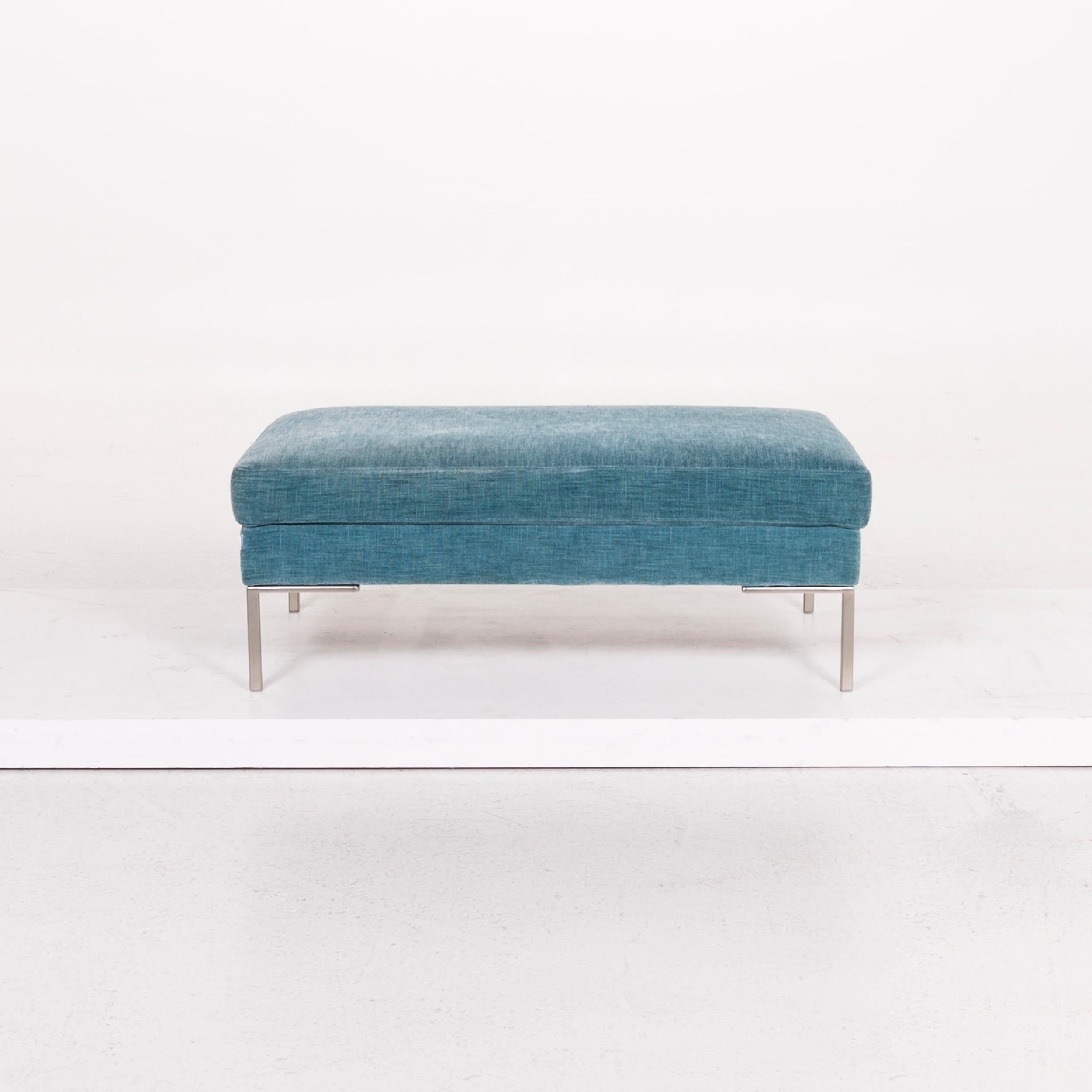 BoConcept Istra Fabric Sofa Set Blue 1 Three-Seat 1 Stool 3