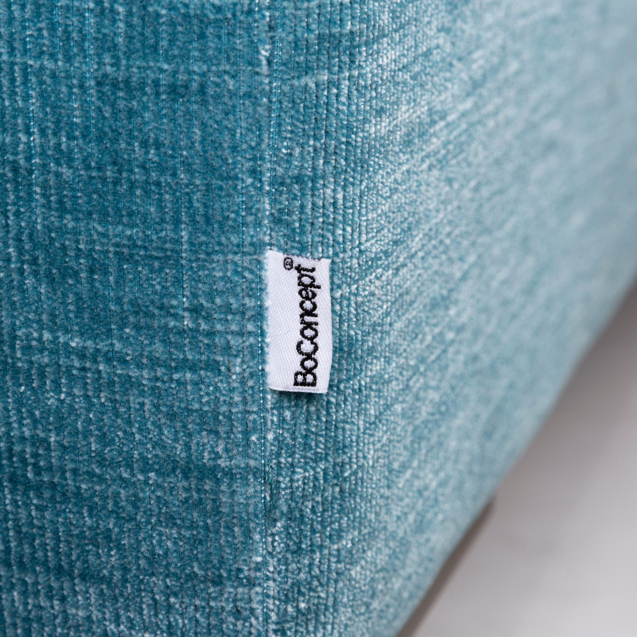 Lithuanian BoConcept Istra Fabric Sofa Set Blue 1 Three-Seat 1 Stool
