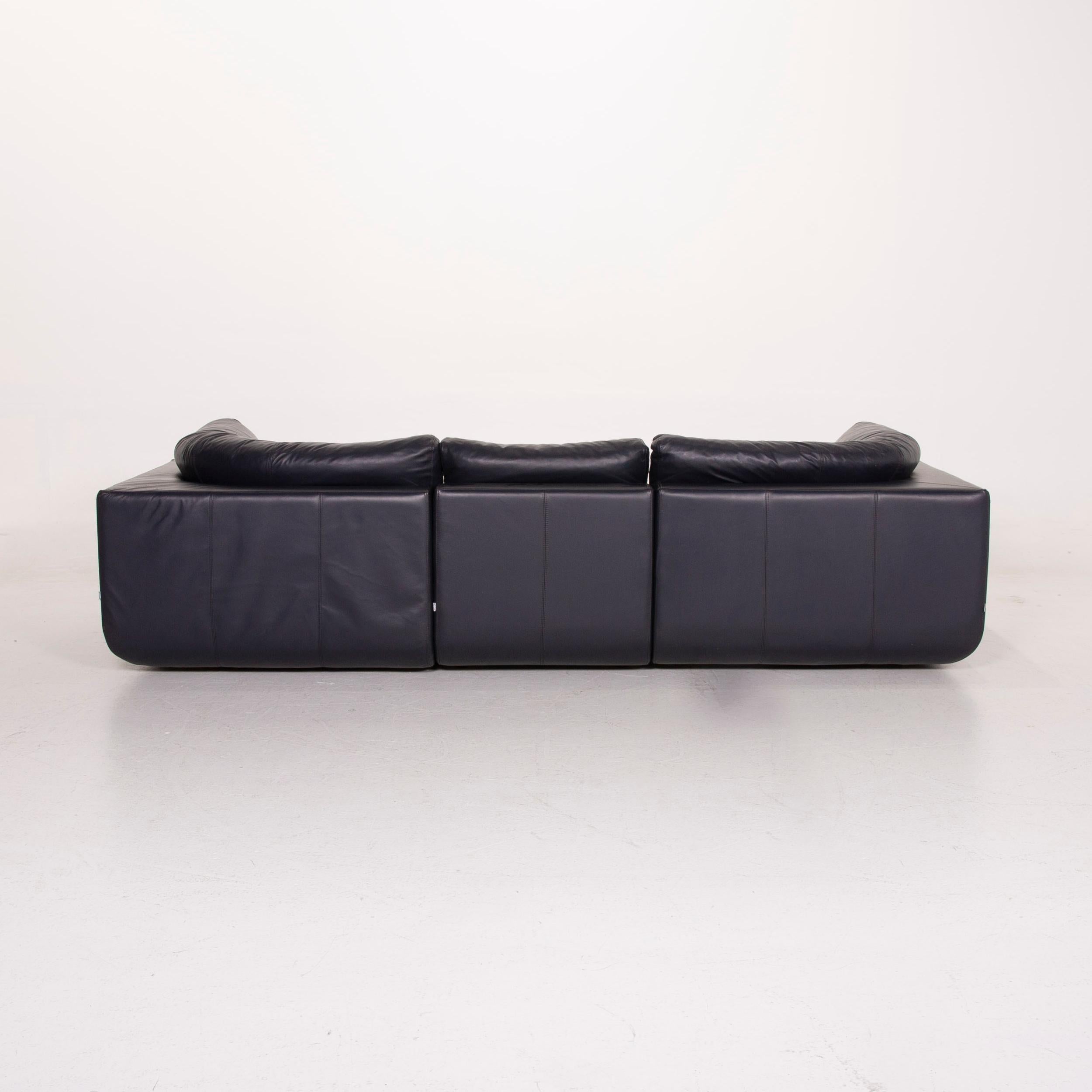 BoConcept Largo Leather Sofa Blue Three-seat 1