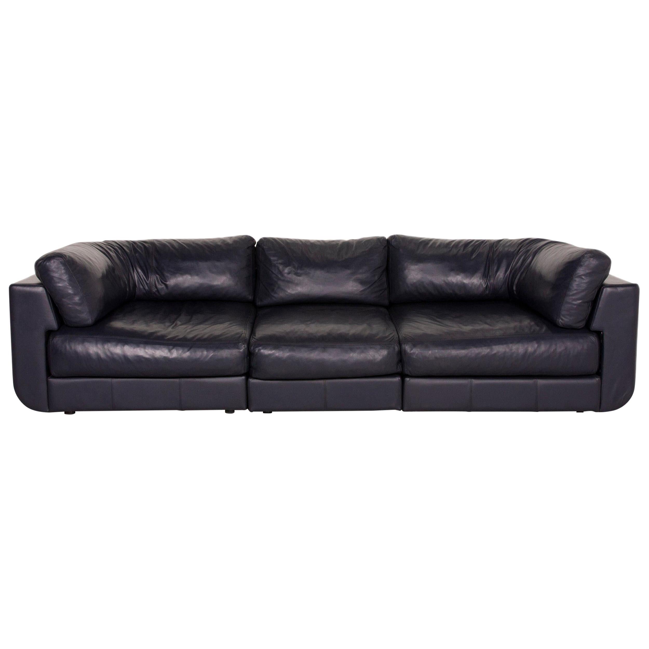 BoConcept Largo Leather Sofa Blue Three-seat