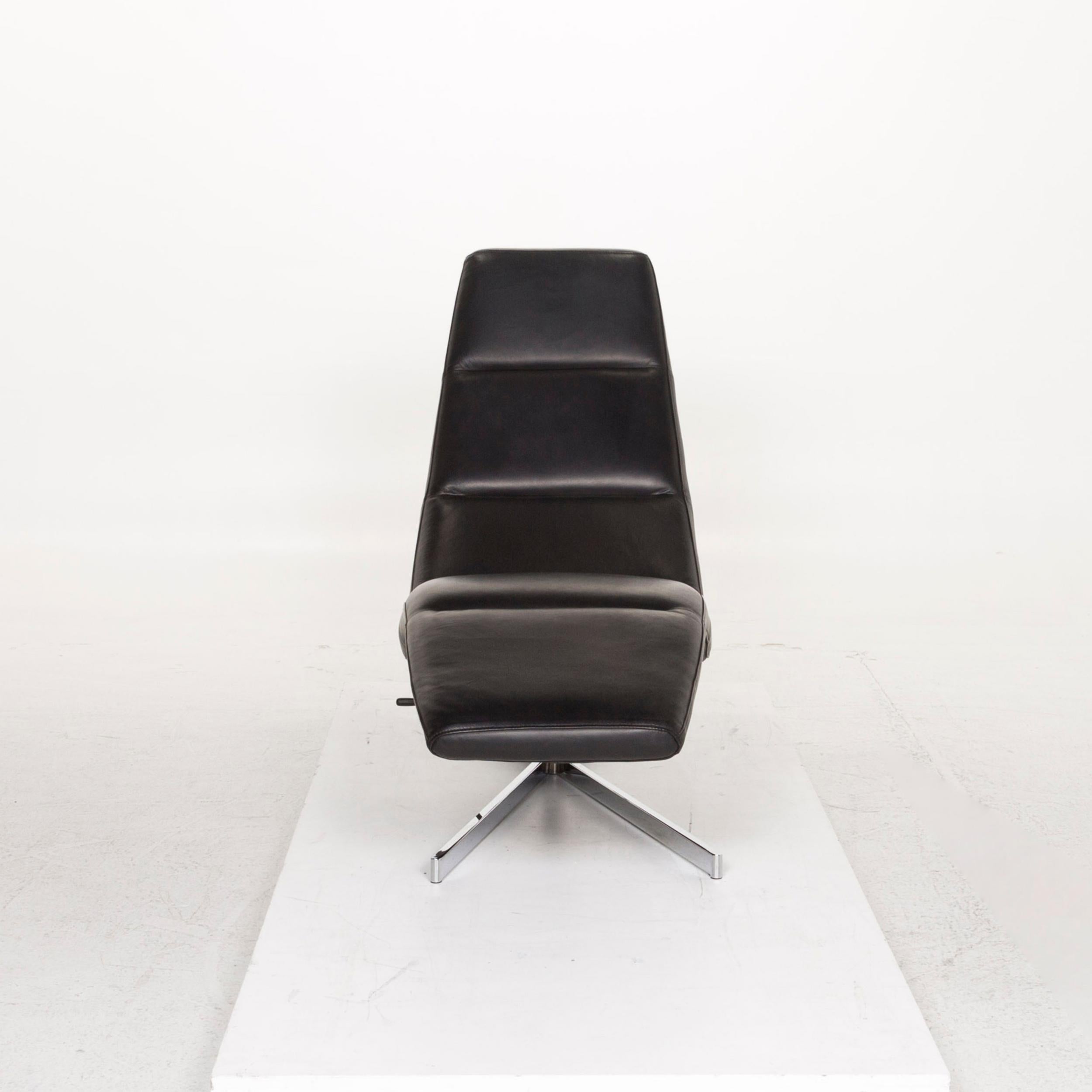 BoConcept Leather Lounger Black Relax Function Function In Good Condition In Cologne, DE