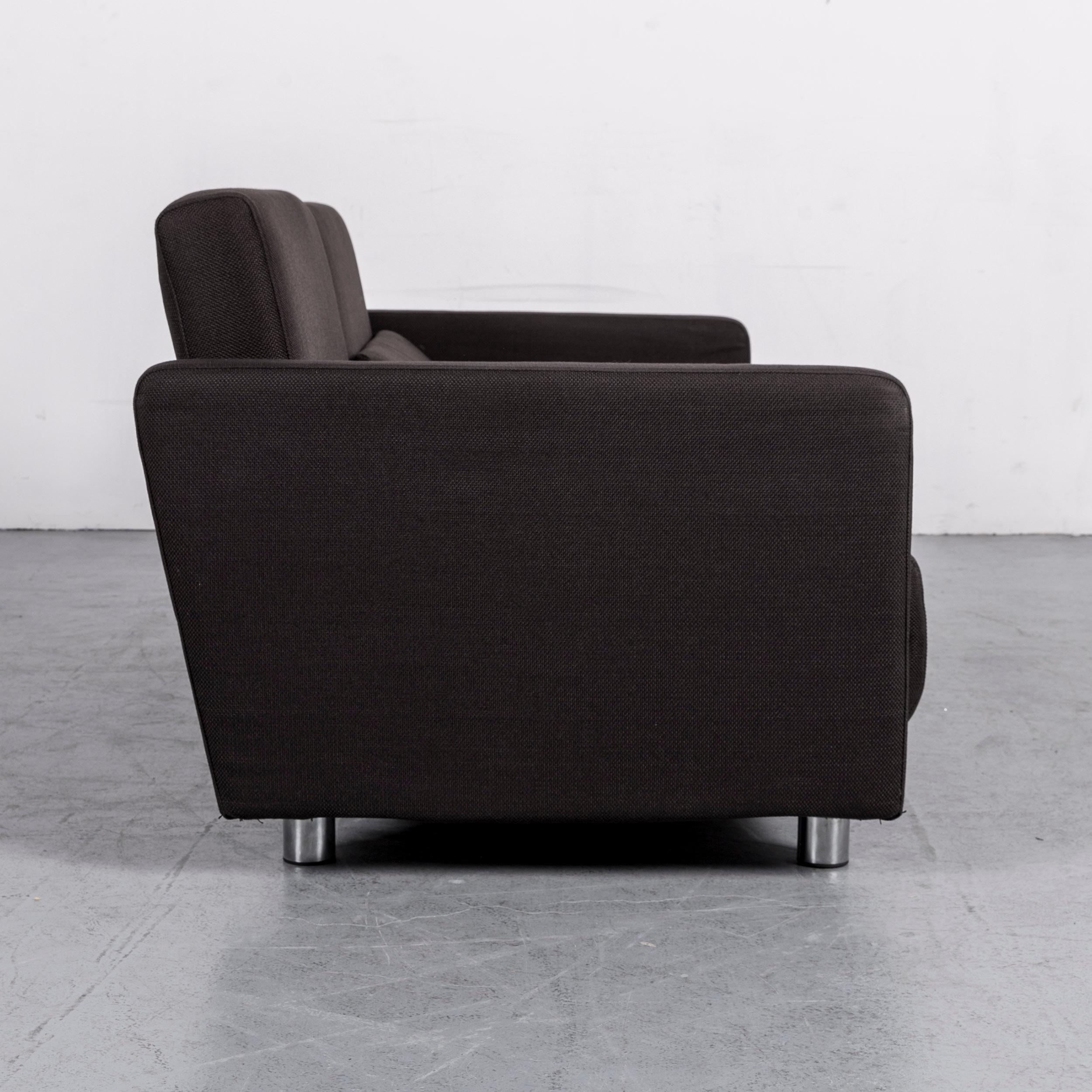 BoConcept Melo Designer Fabric Sofa Black Two-Seat Couch with Function 1