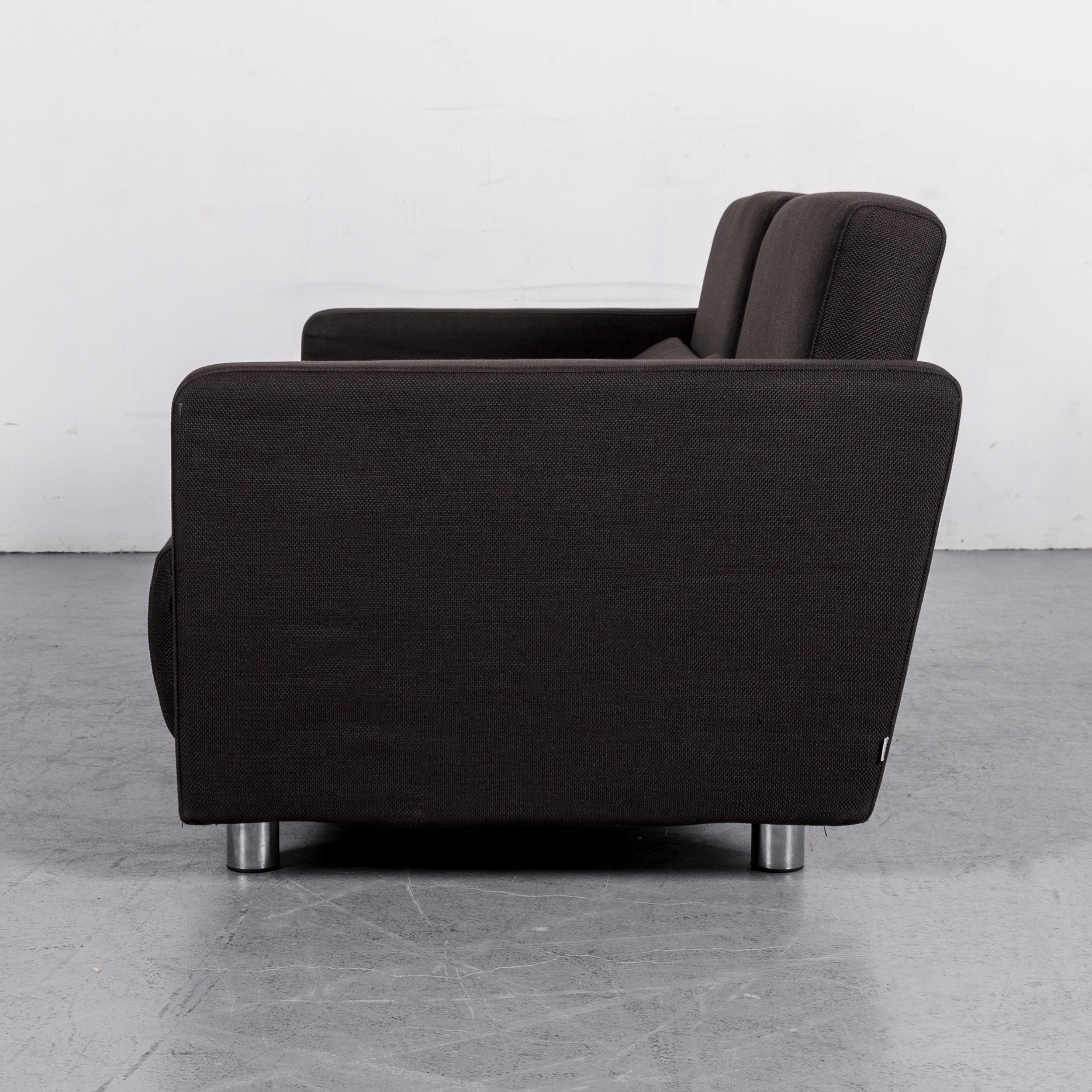 BoConcept Melo Designer Fabric Sofa Black Two-Seat Couch with Function 3