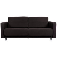 BoConcept Melo Designer Fabric Sofa Black Two-Seat Couch with Function