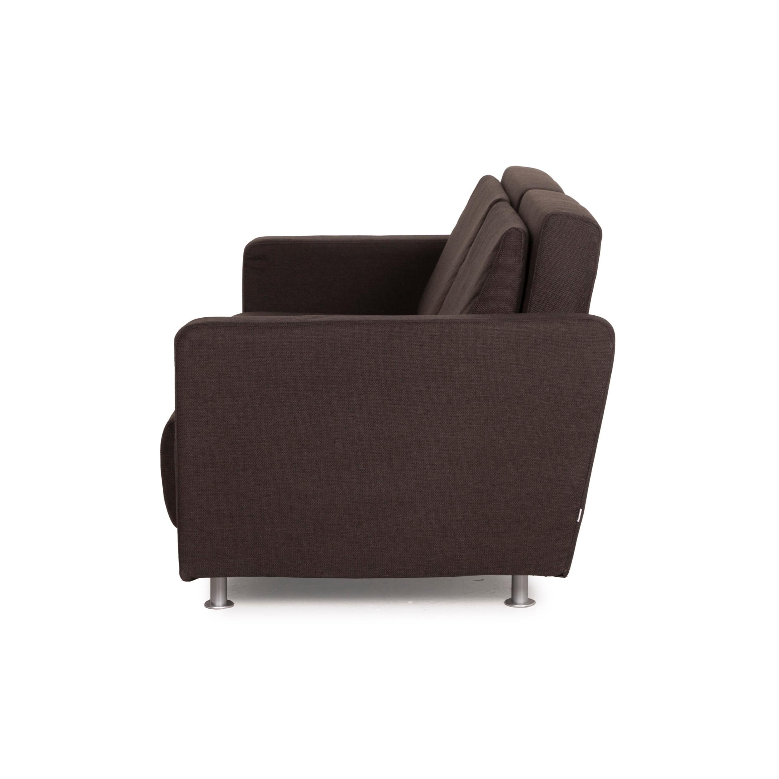 BoConcept Melo Fabric Sofa Brown Two-Seater Relax Function Sofa Bed Dark Brown 3