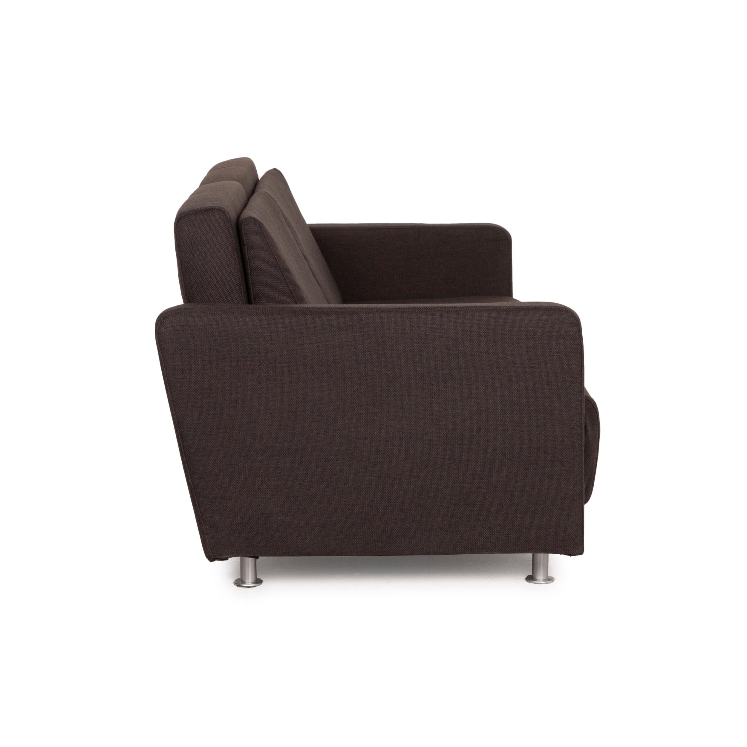 BoConcept Melo Fabric Sofa Brown Two-Seater Relax Function Sofa Bed Dark Brown 1