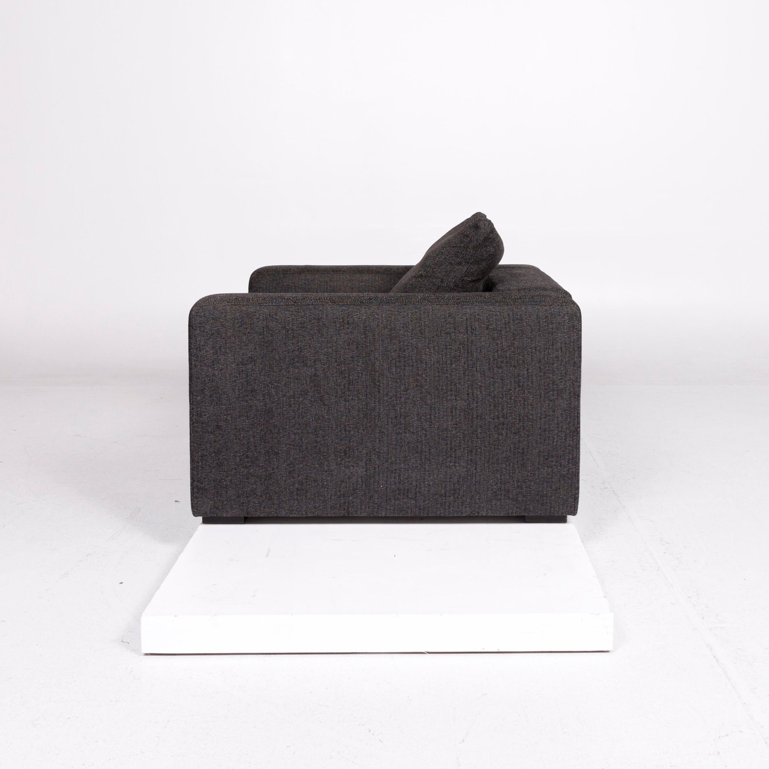BoConcept Mezzo Fabric Armchair Anthracite Black Gray For Sale 4