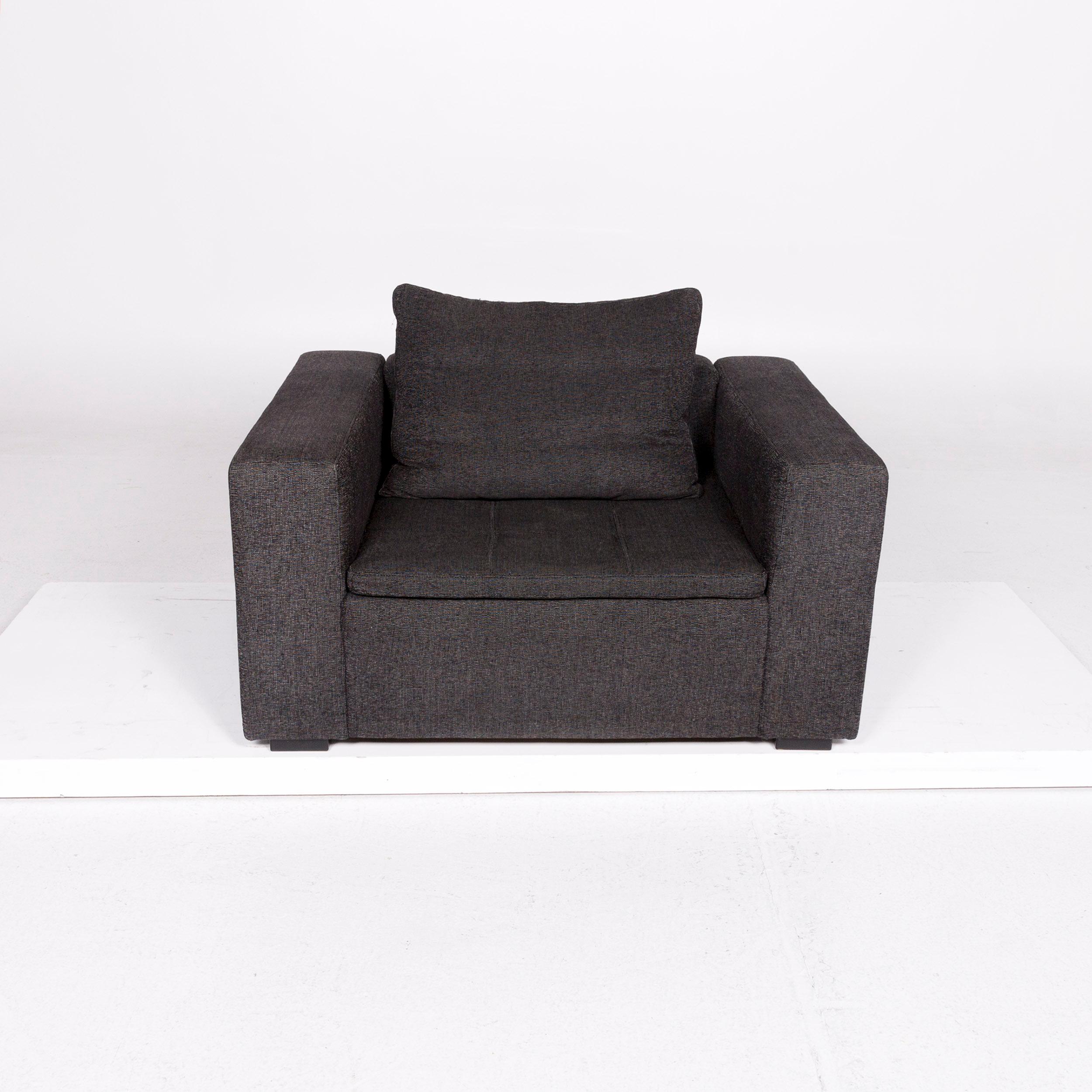 BoConcept Mezzo Fabric Armchair Anthracite Black Gray For Sale 1