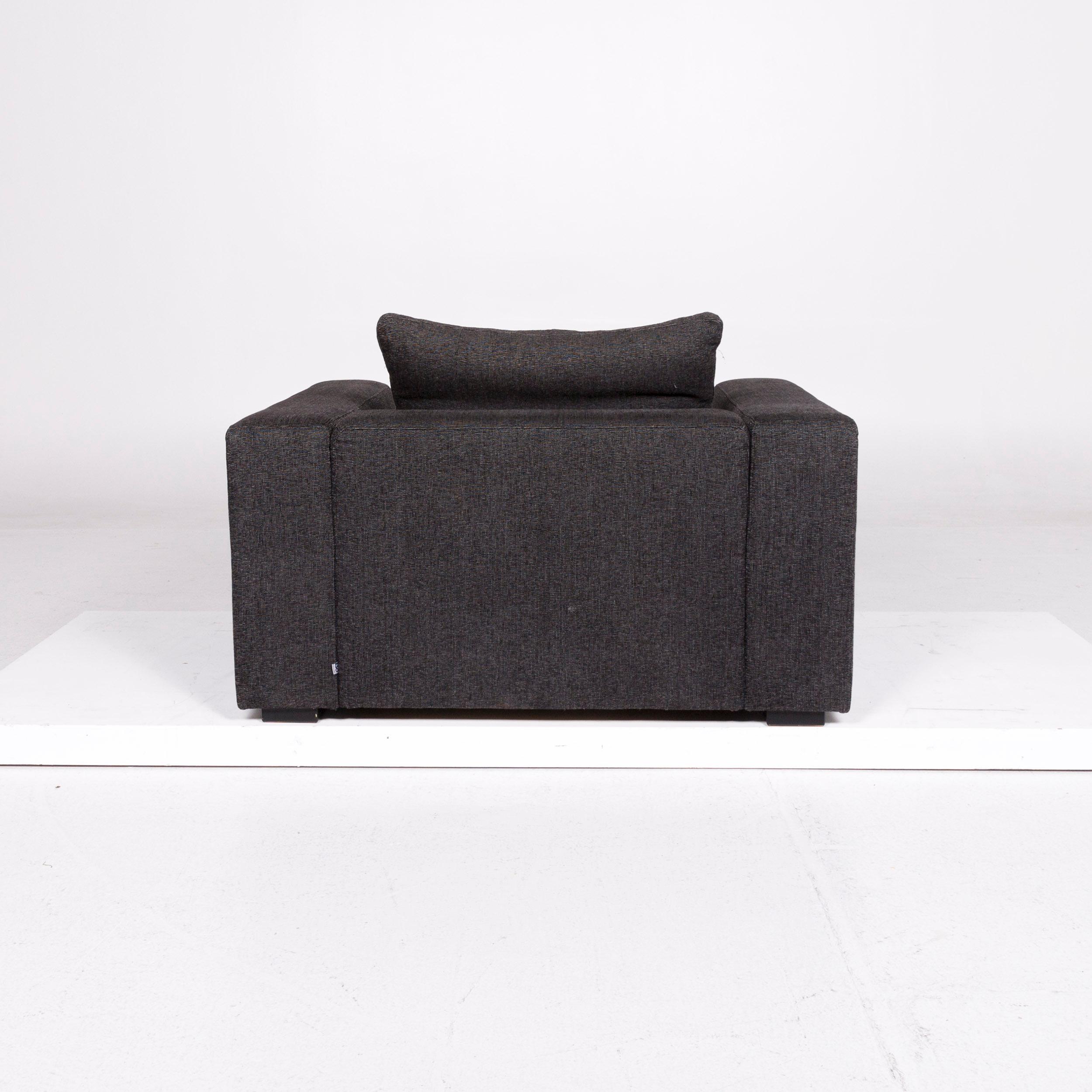 BoConcept Mezzo Fabric Armchair Anthracite Black Gray For Sale 3