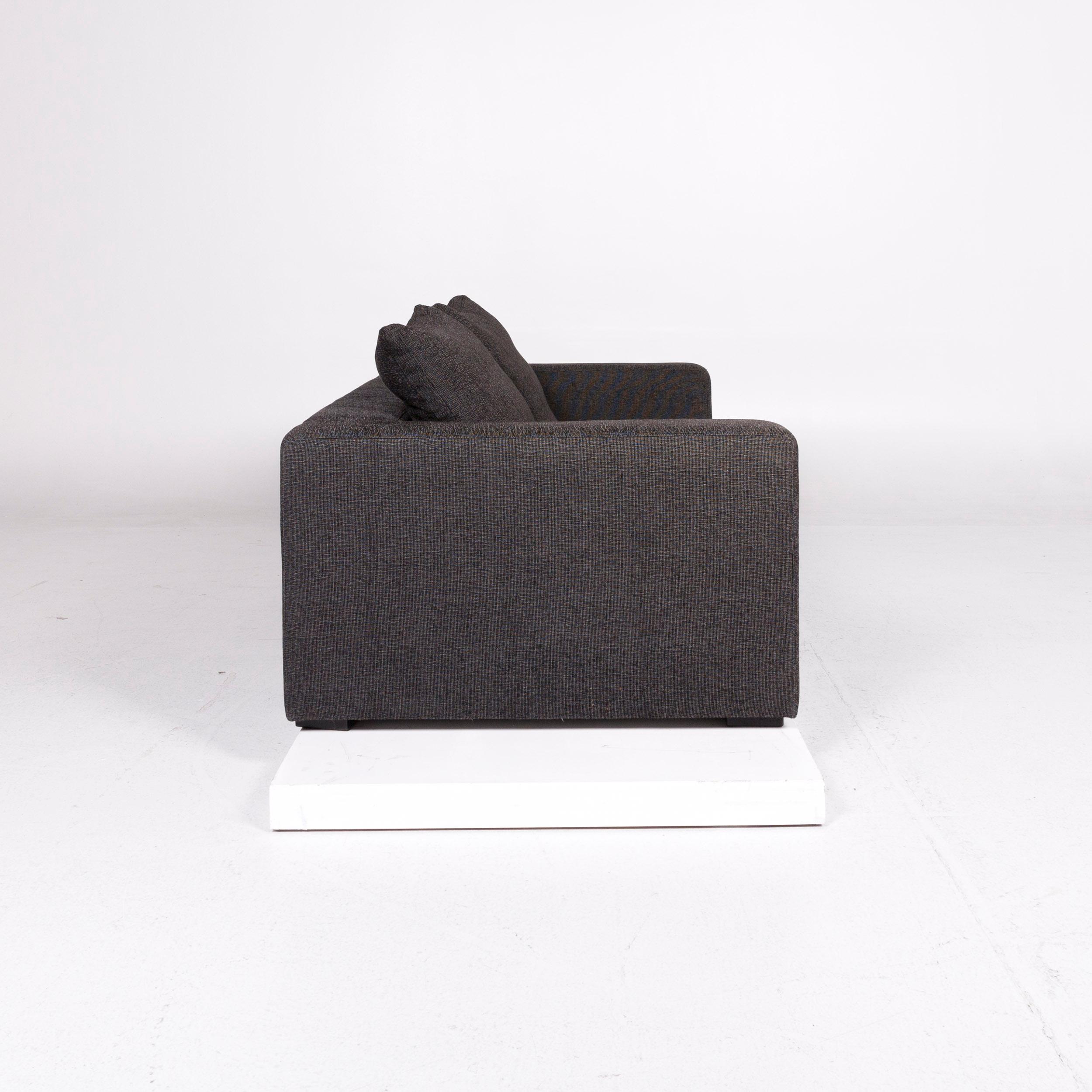 Boconcept Mezzo Fabric Sofa Set Anthracite Black Gray 1 Two-Seat 1 Armchair For Sale 3
