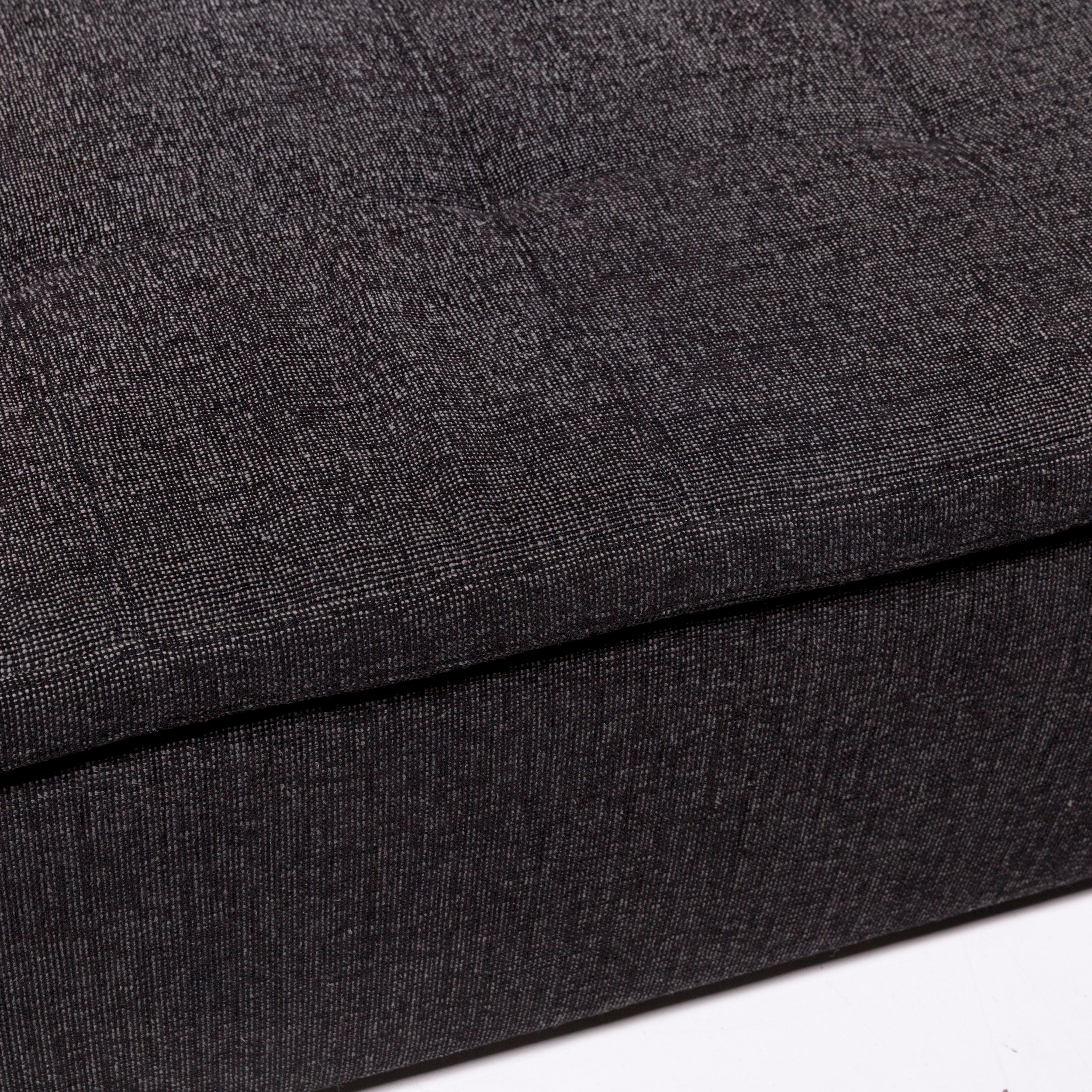 Boconcept Mezzo Fabric Sofa Set Anthracite Black Gray 1 Two-Seat 1 Armchair For Sale 7