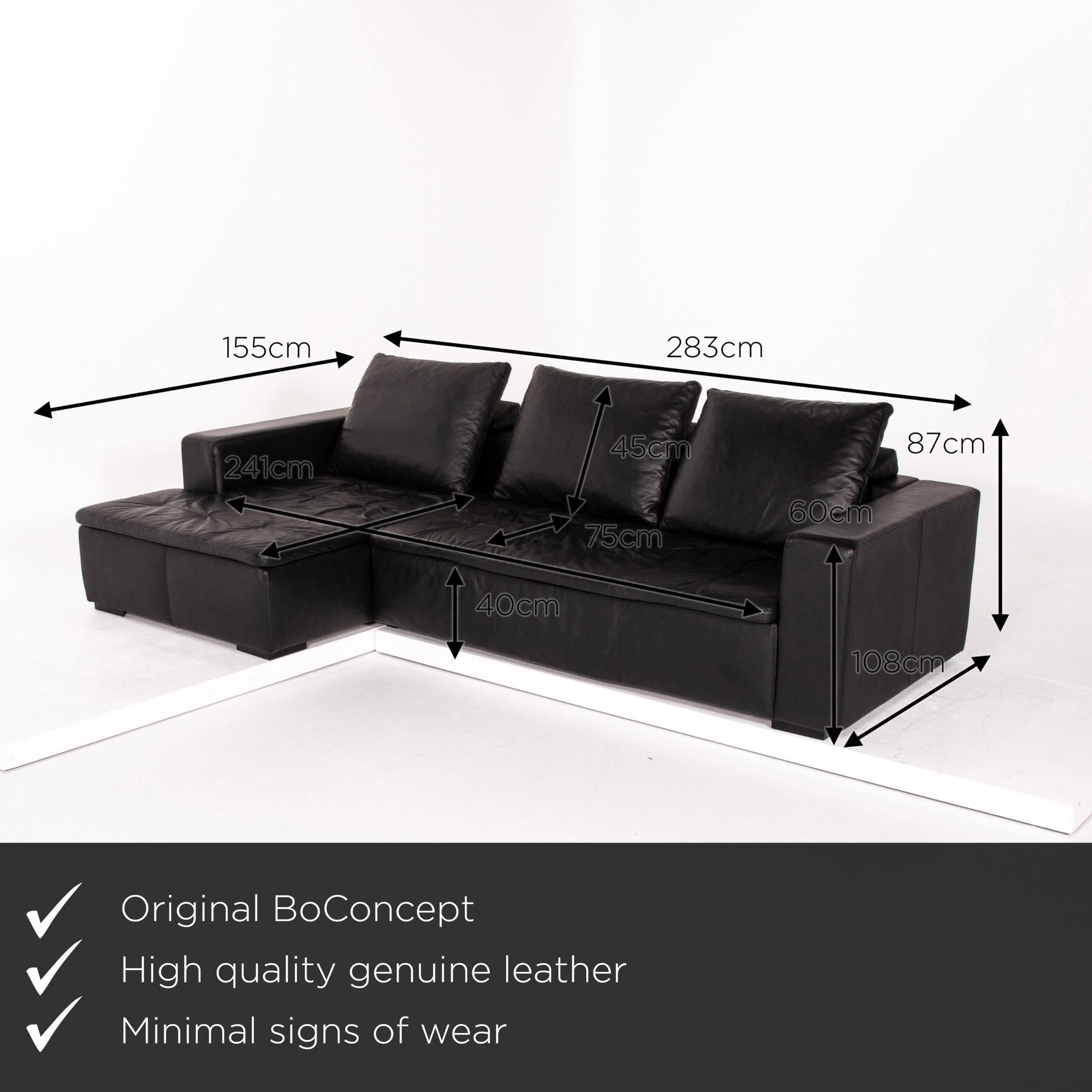 BoConcept Mezzo Leather Sofa Set Black 1 Corner Sofa 1 Stool For Sale at  1stDibs | boconcept mezzo sofa, mezzo sofa boconcept, mezzo boconcept