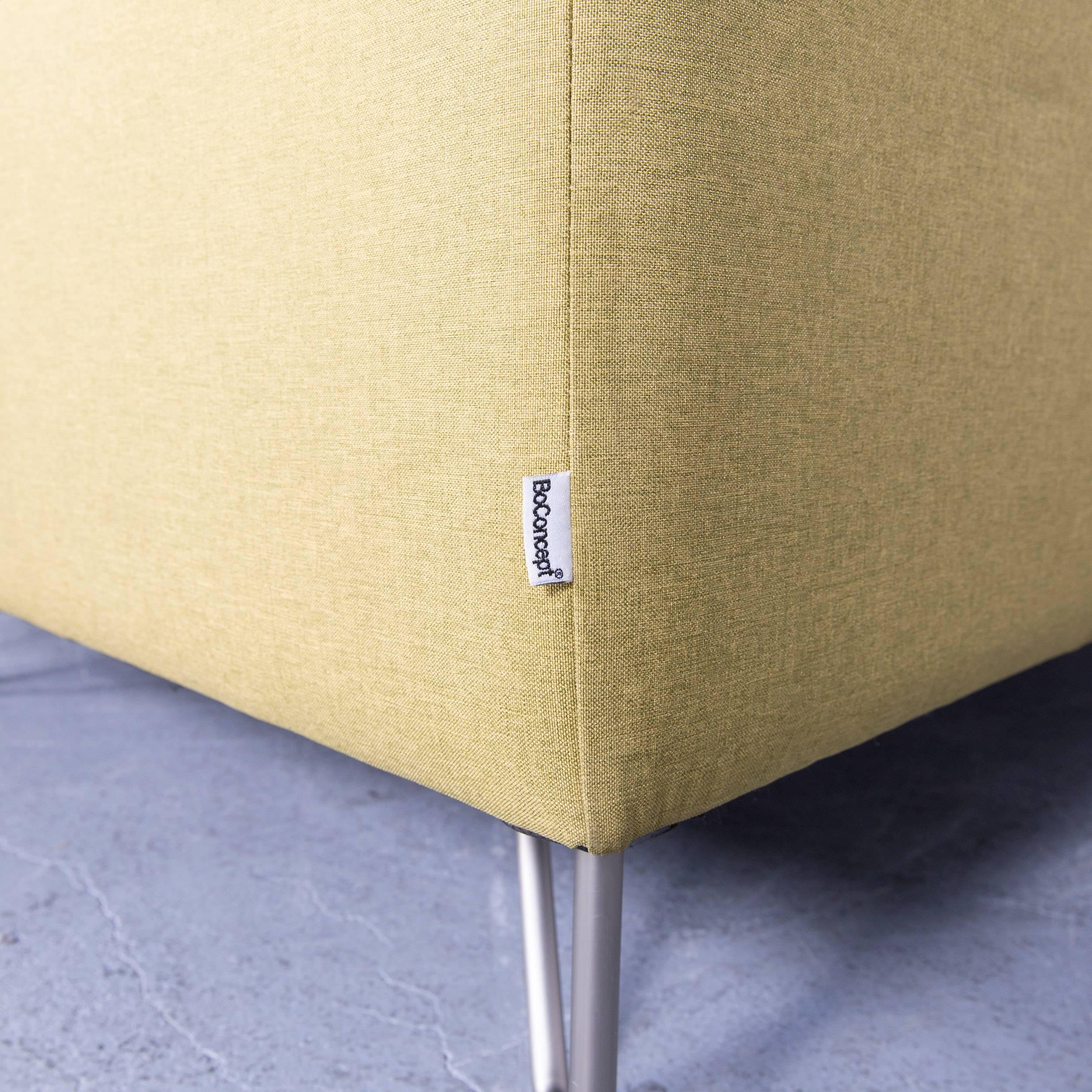 BoConcept Milos Fabric Sofa Set Green Couch Three-Seat Foot-Stool 2