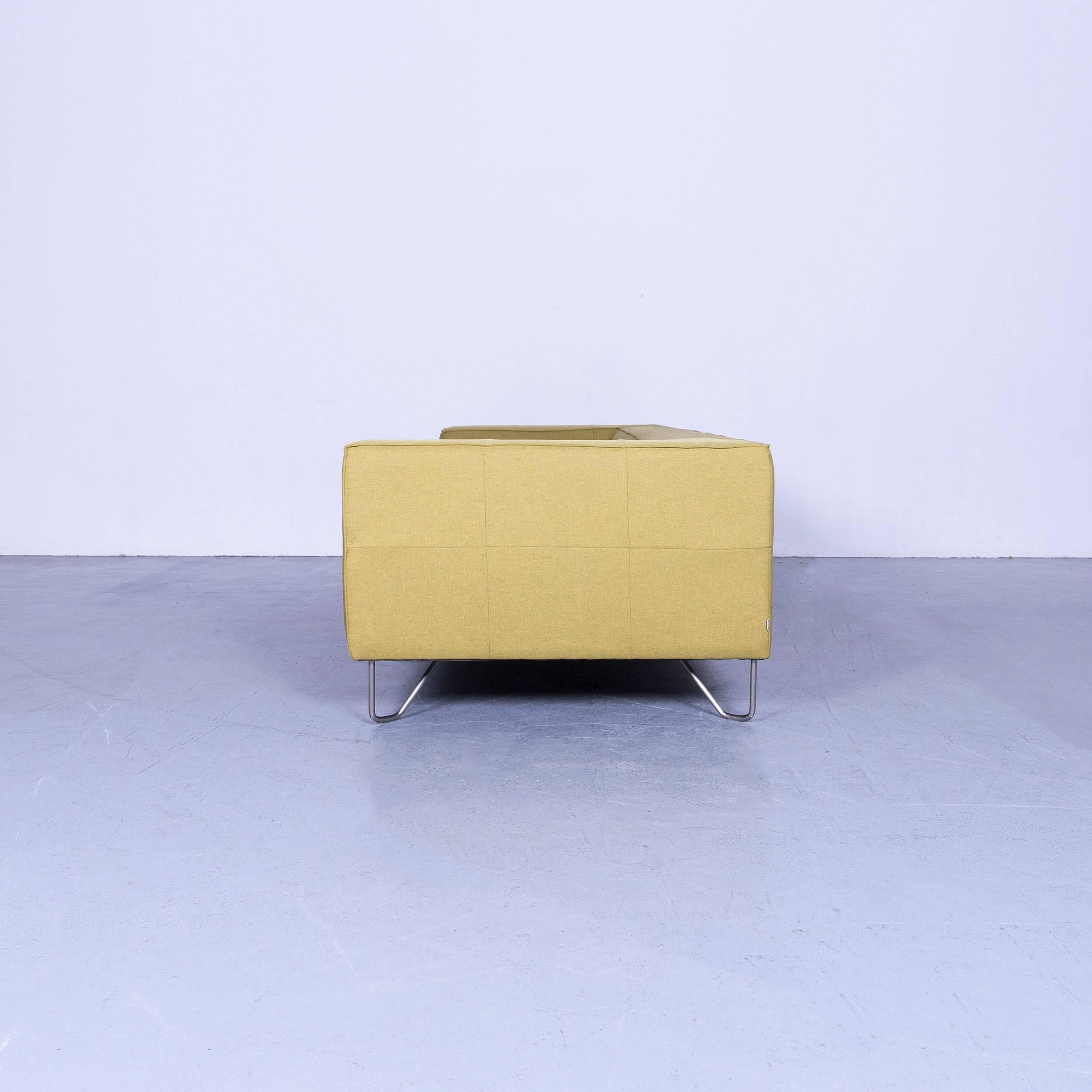 BoConcept Milos Fabric Sofa Set Green Couch Three-Seat Foot-Stool 3